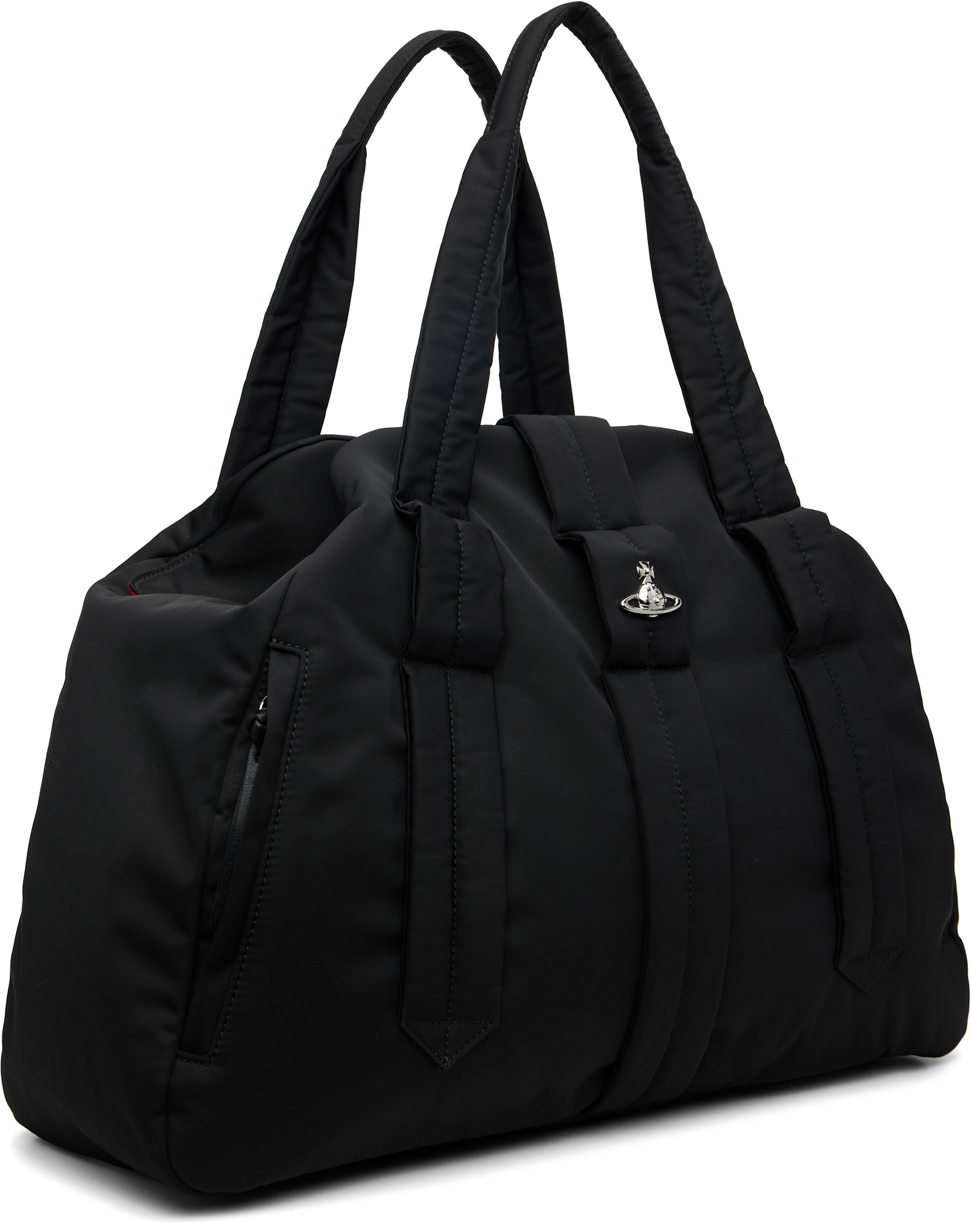 Vivienne Westwood: Black Utility Drill Sidney Weekender Duffle Bag
