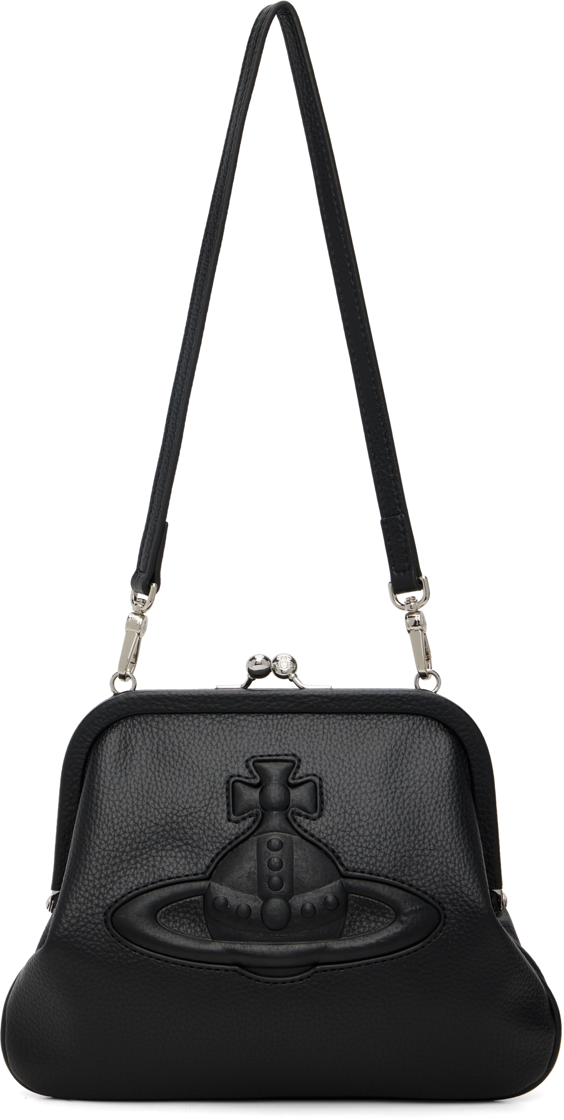 Vivienne Westwood: Black Vivienne Clutch | SSENSE