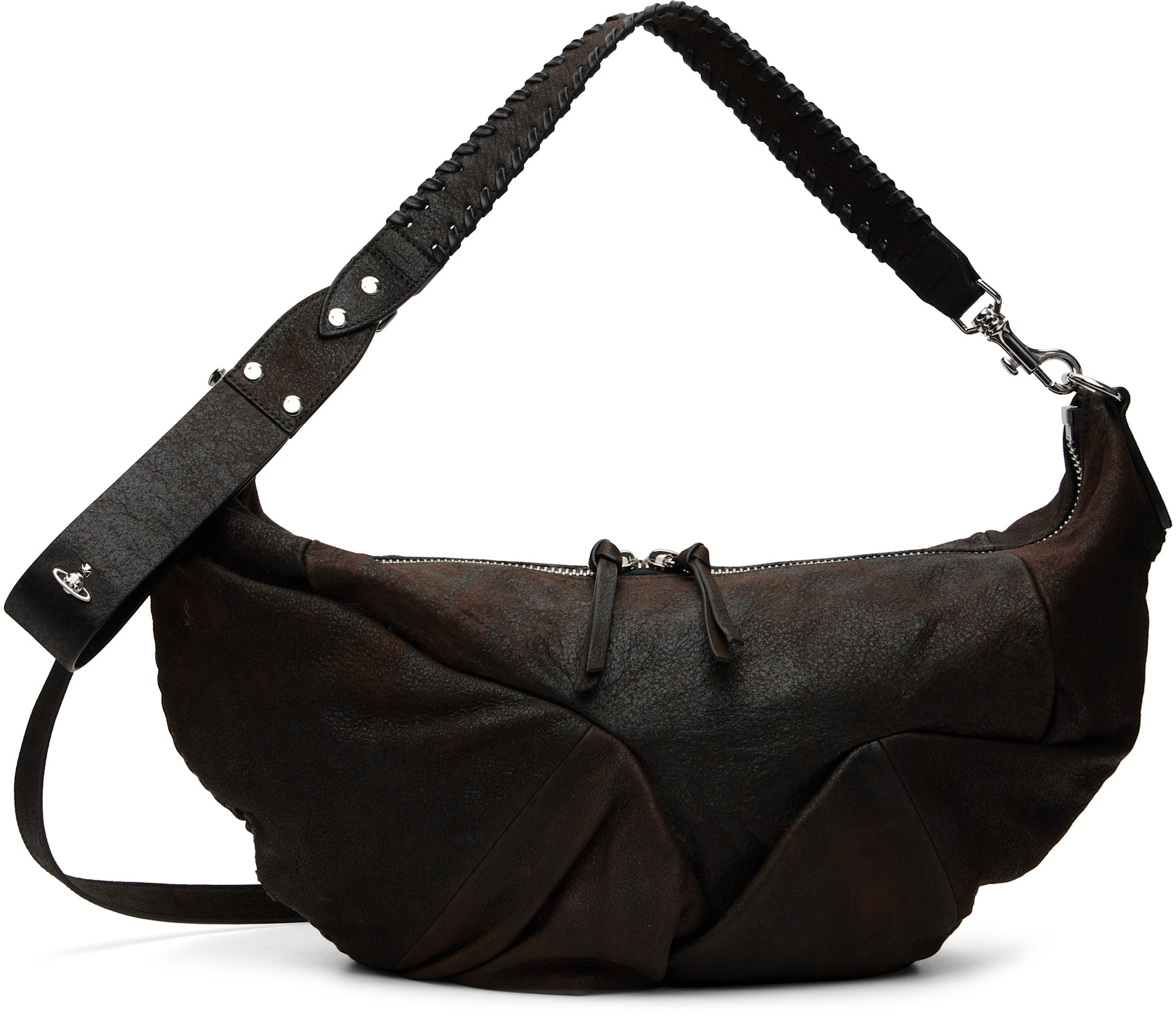 agnesb homme-メランジ Ｖネック P/O-90'sフランス製 Vivienne Westwood: Brown Agnes Medium Shoulder Bag | SSENSE