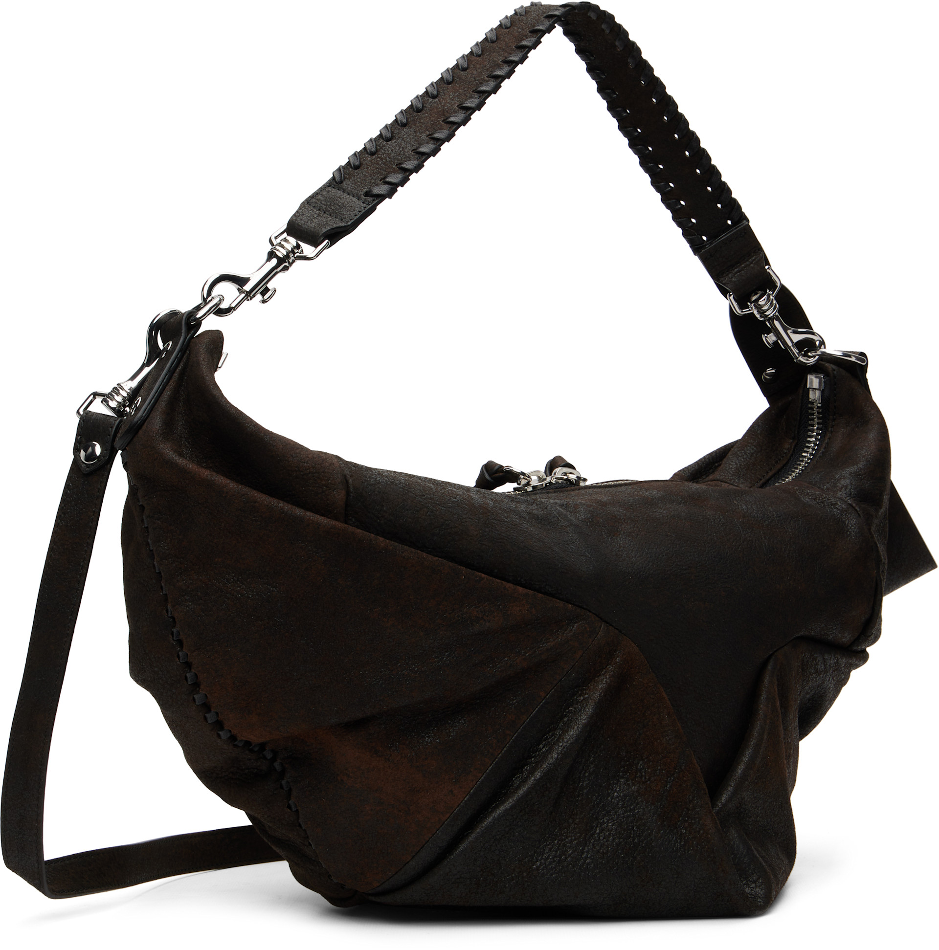 Vivienne Westwood: Brown Agnes Medium Shoulder Bag | SSENSE