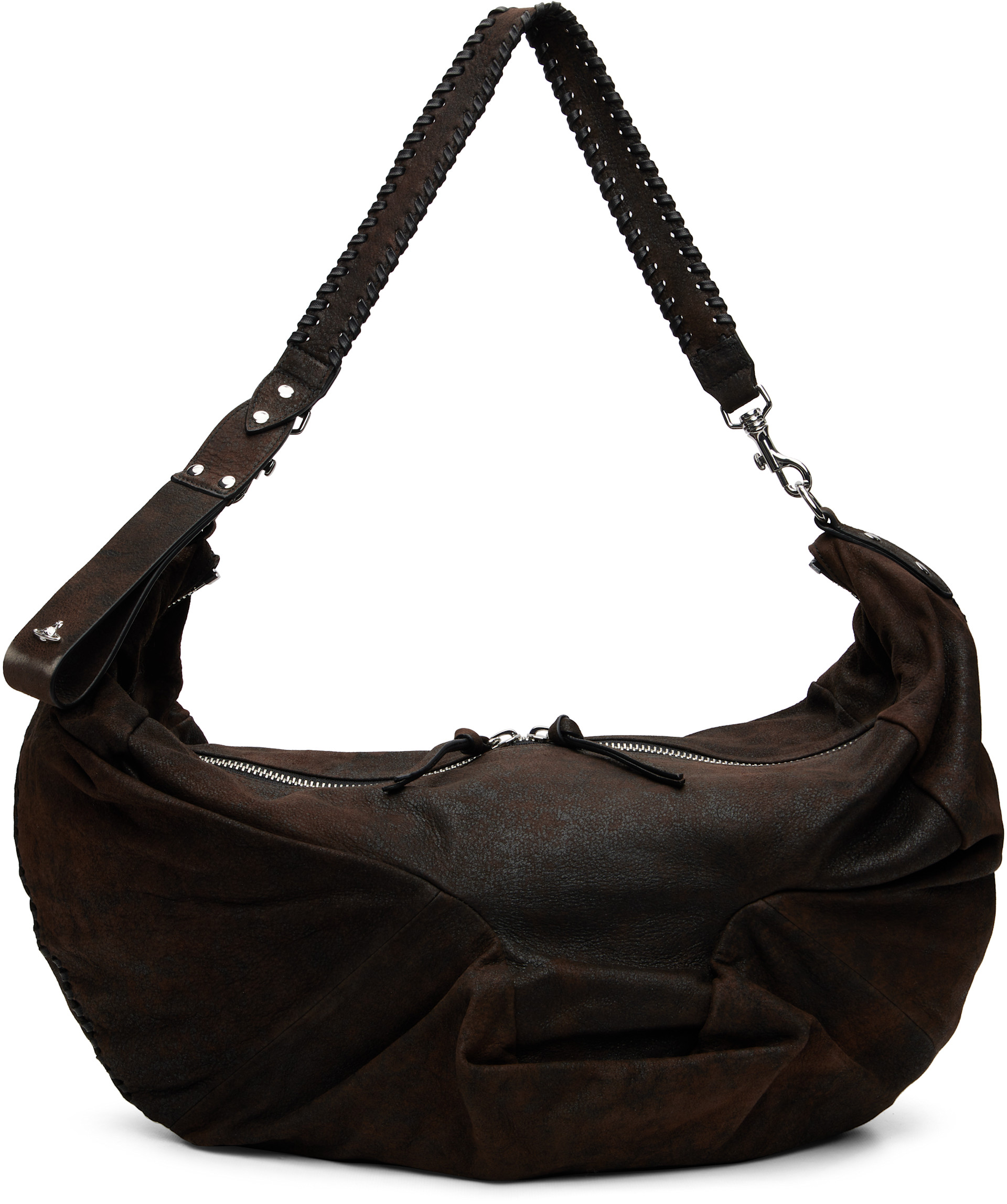 Vivienne Westwood: Brown Agnes Large Shoulder Bag | SSENSE Denmark