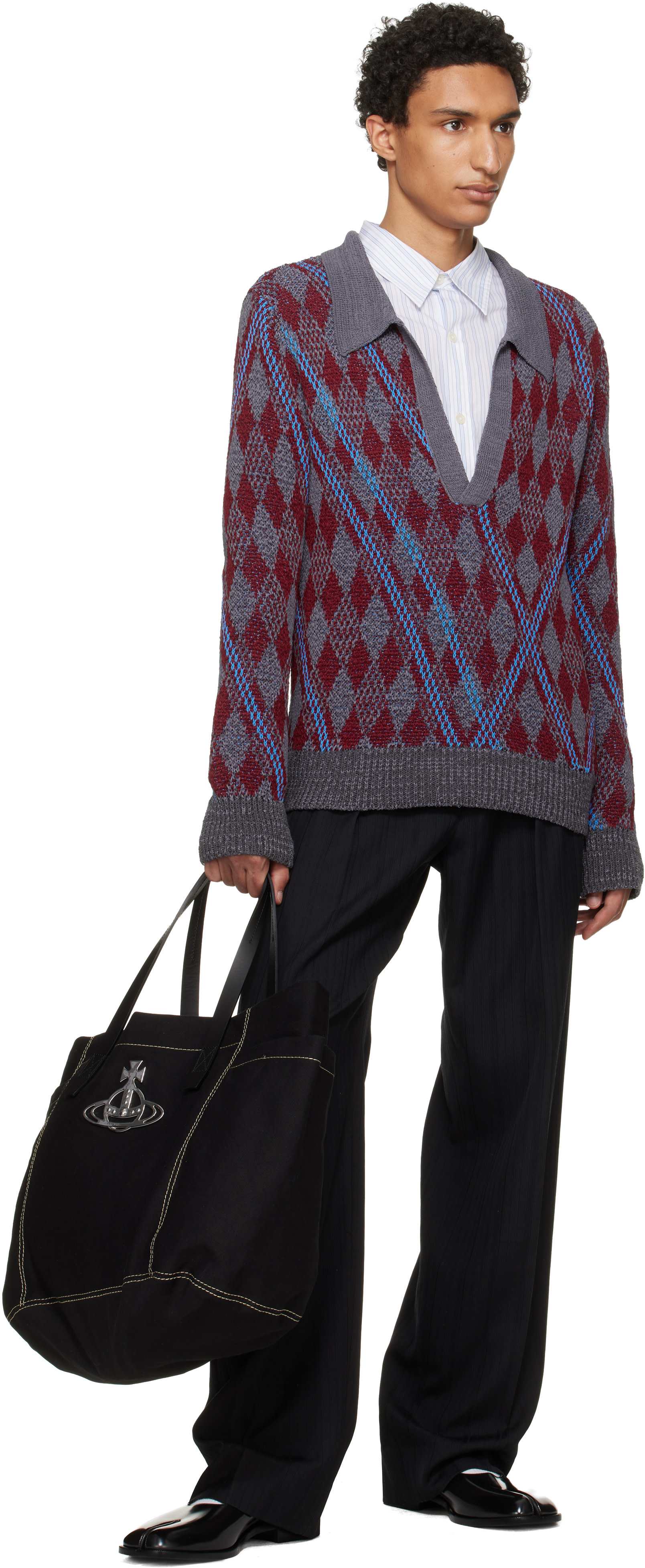 Vivienne Westwood: Black Henry Medium Tote | SSENSE