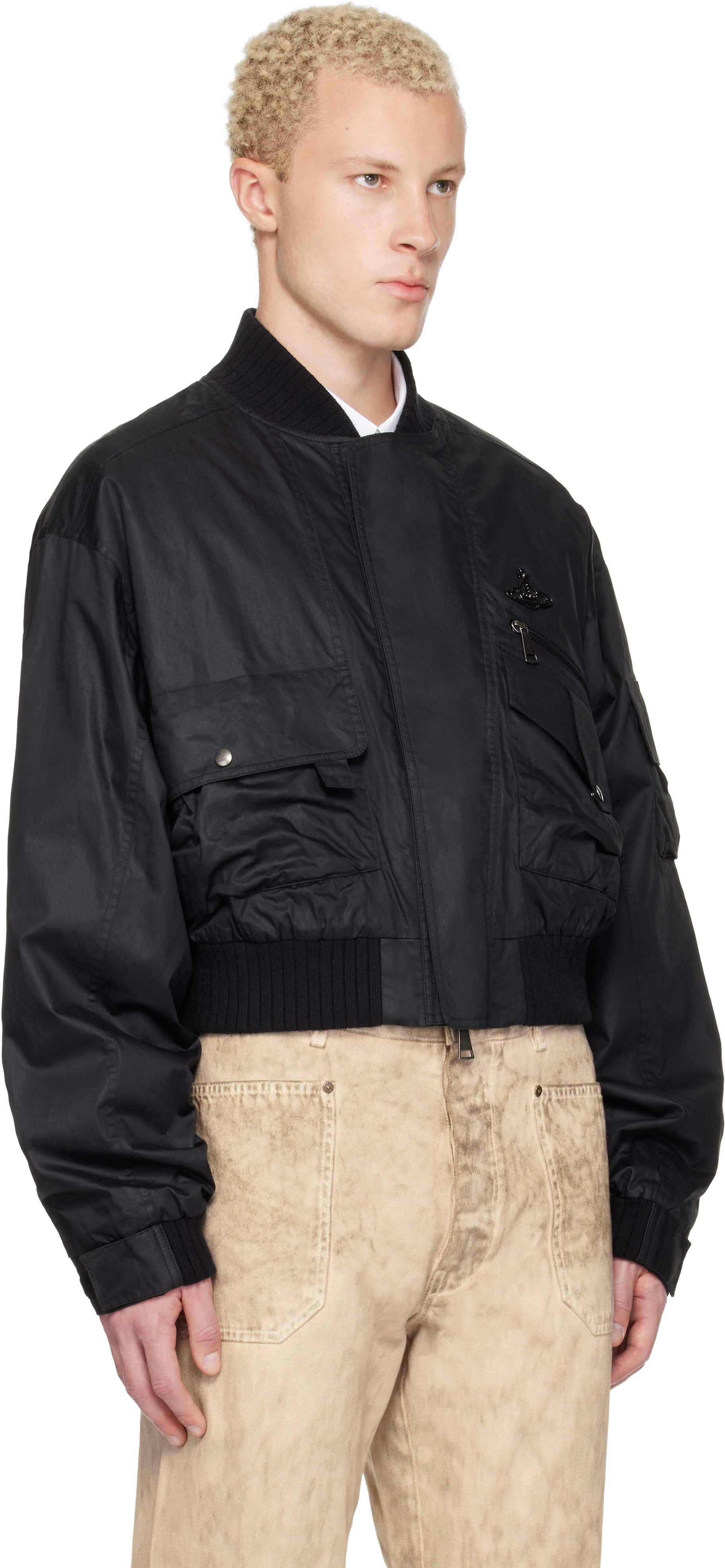 Vivienne Westwood: Black Achilles Bomber Jacket | SSENSE