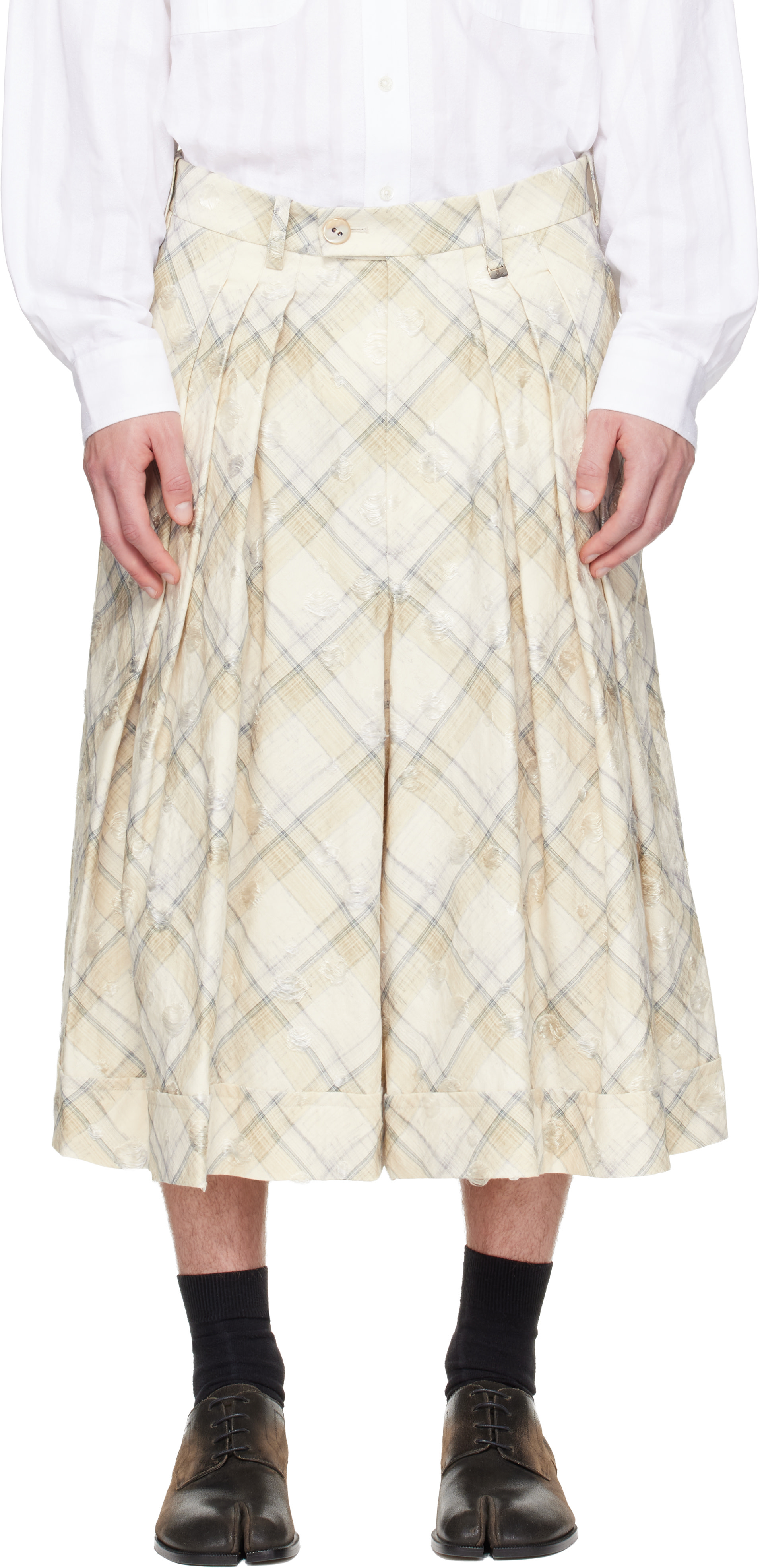 Vivienne Westwood: Beige Culotte Trousers | SSENSE