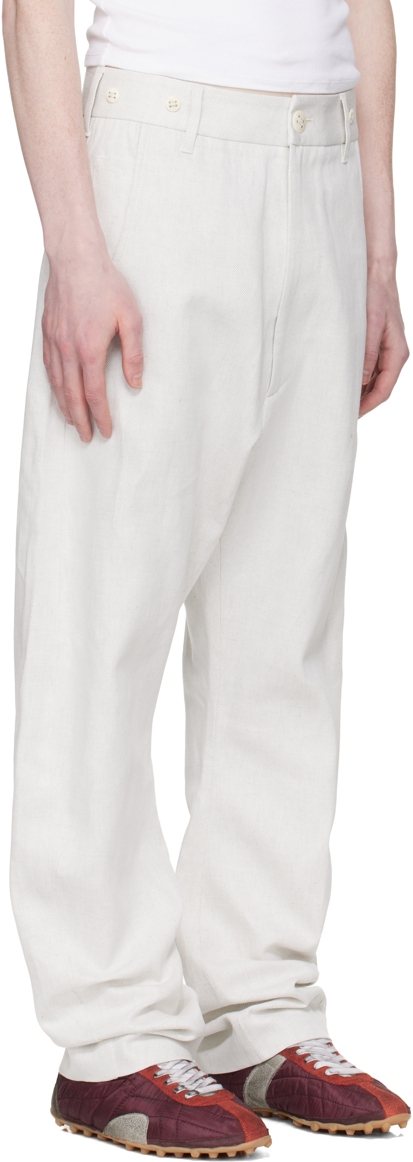 Vivienne Westwood: Gray Buckle Back Trousers | SSENSE