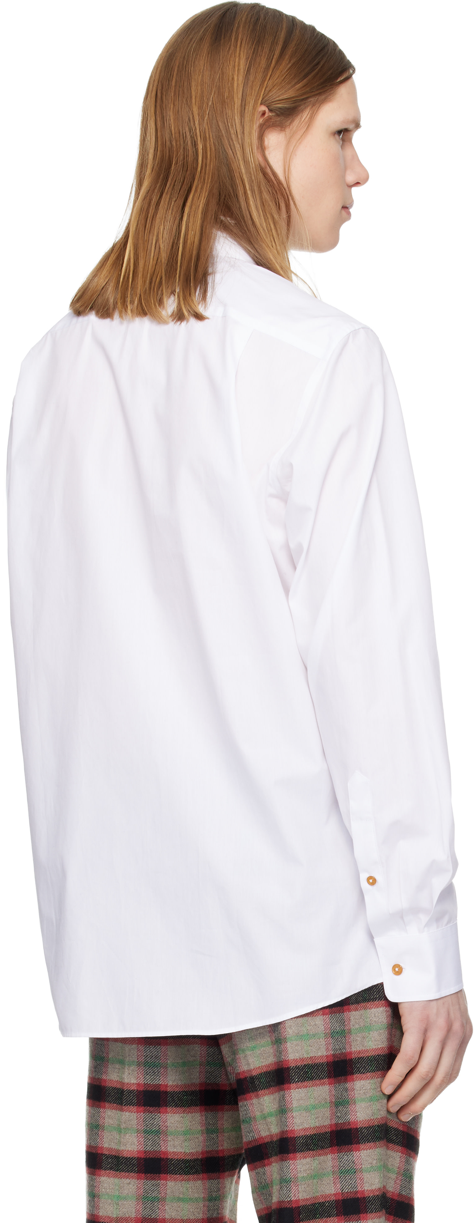 Vivienne Westwood: White Two Button Krall Shirt | SSENSE