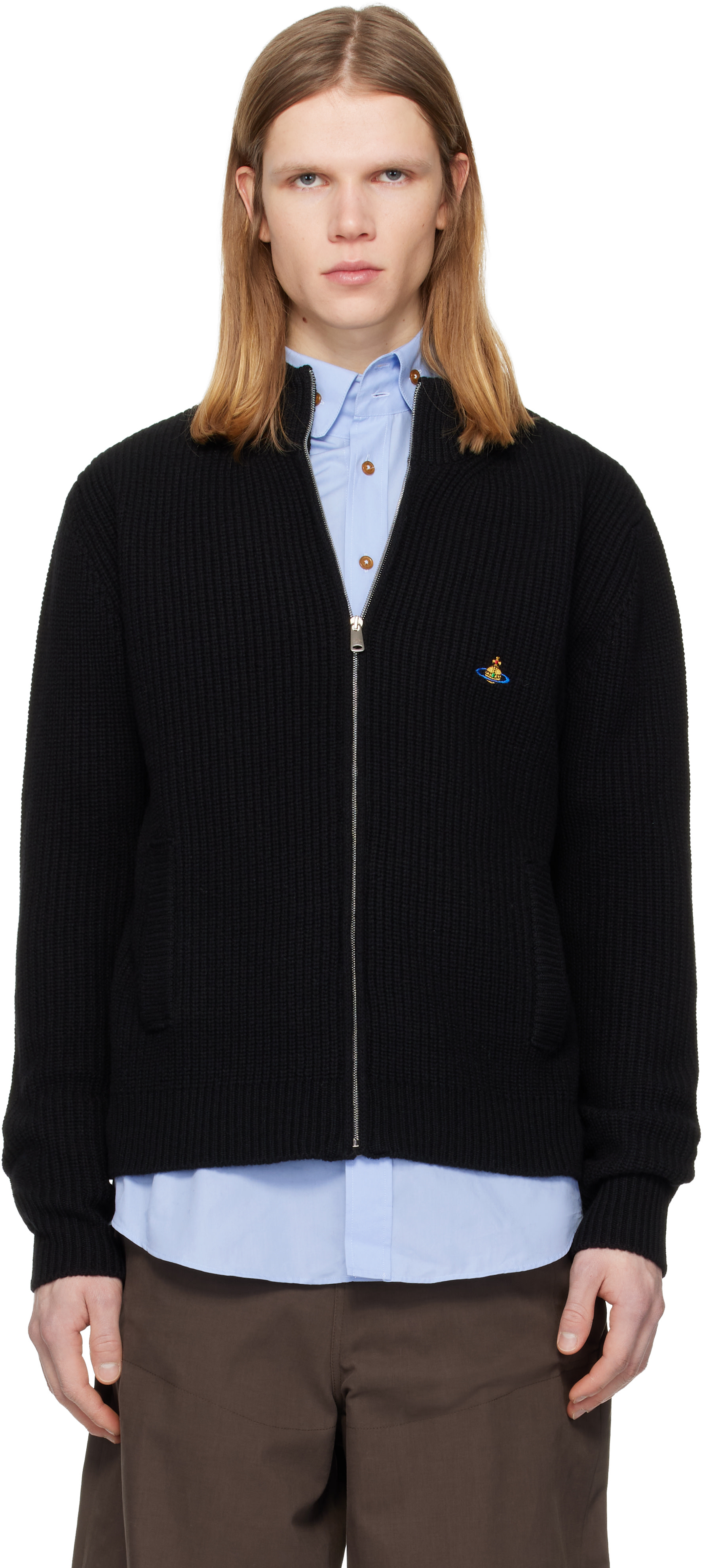 Vivienne Westwood - Pull noir à glissière