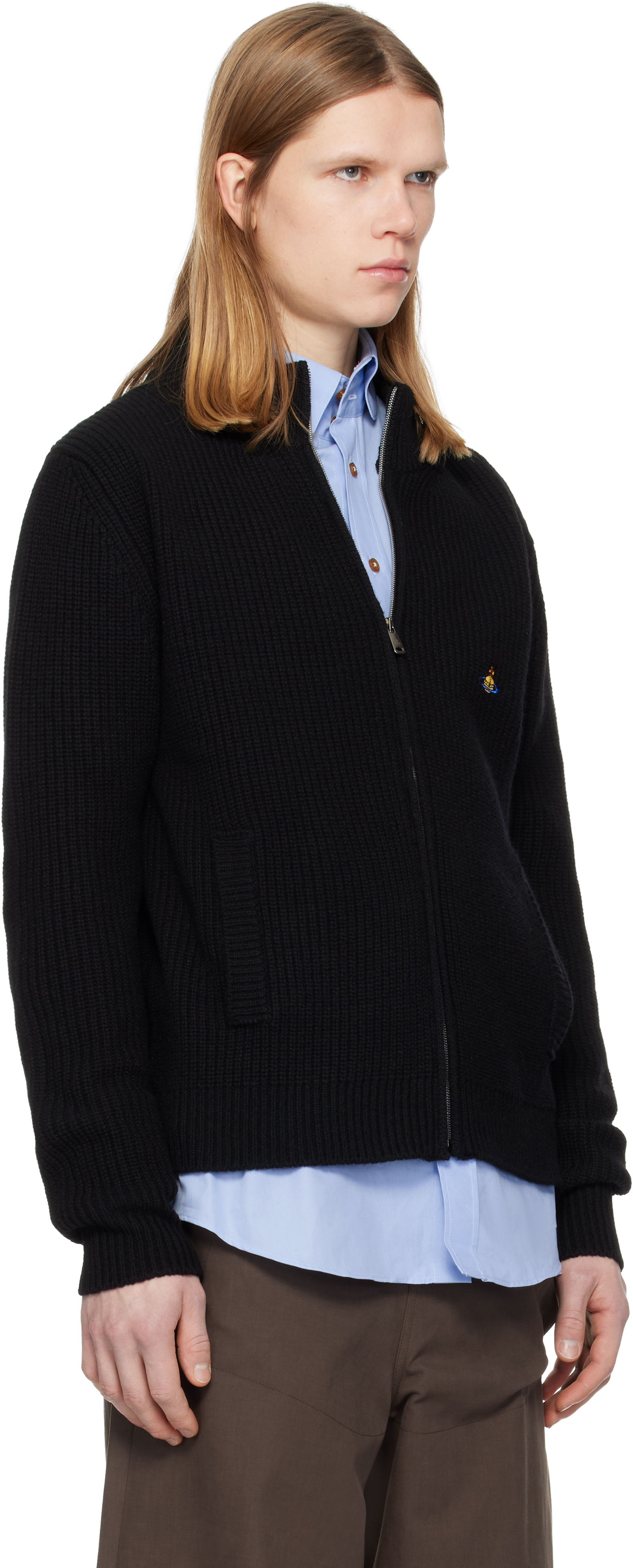 Vivienne Westwood - Pull noir à glissière