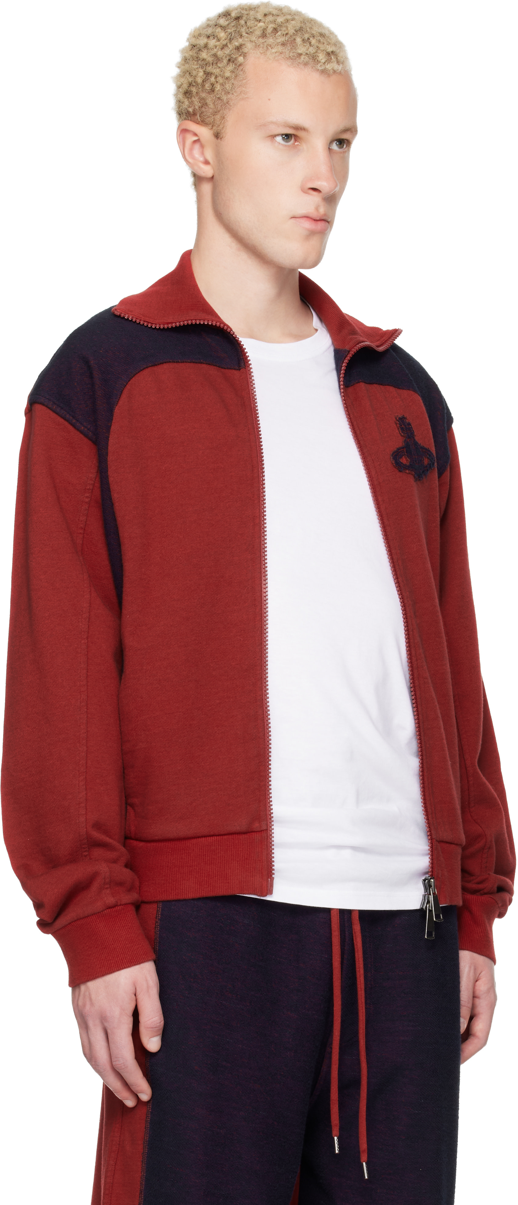 Vivienne Westwood: Red & Navy Alien Track Jacket | SSENSE