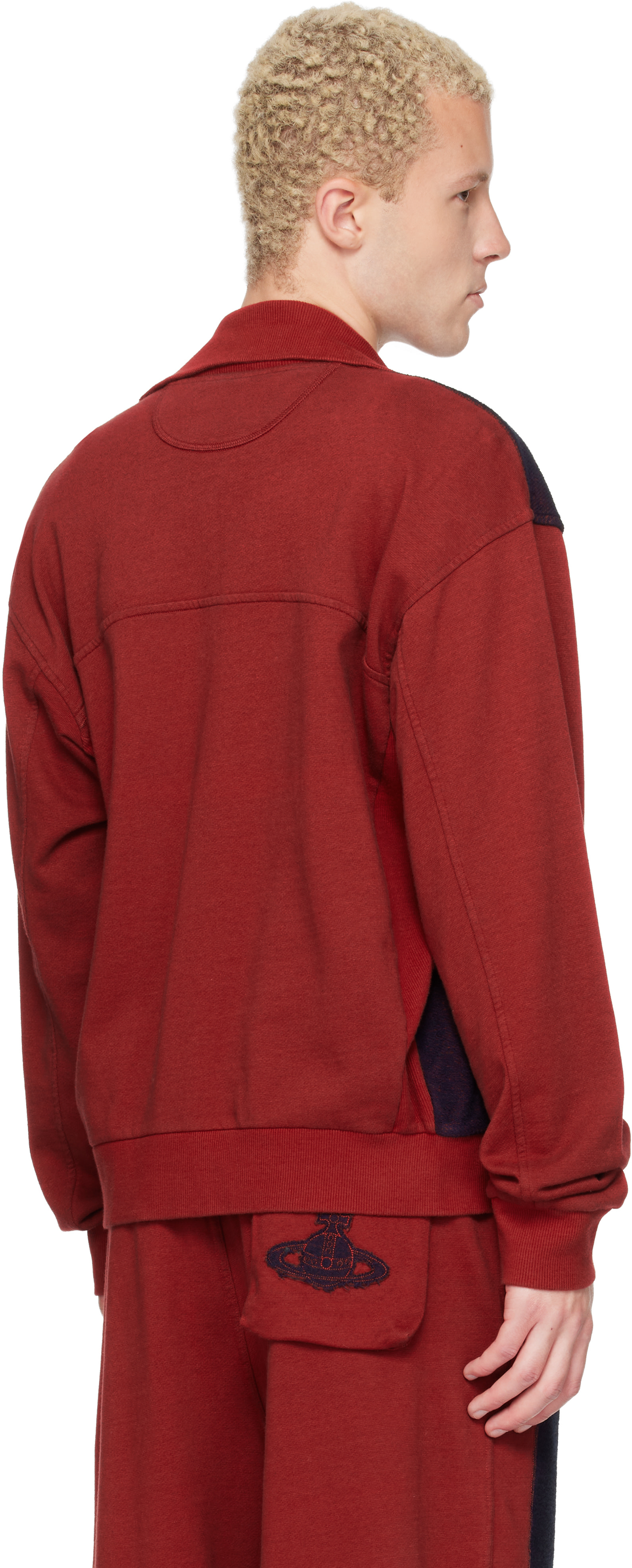 Vivienne Westwood: Red & Navy Alien Track Jacket | SSENSE