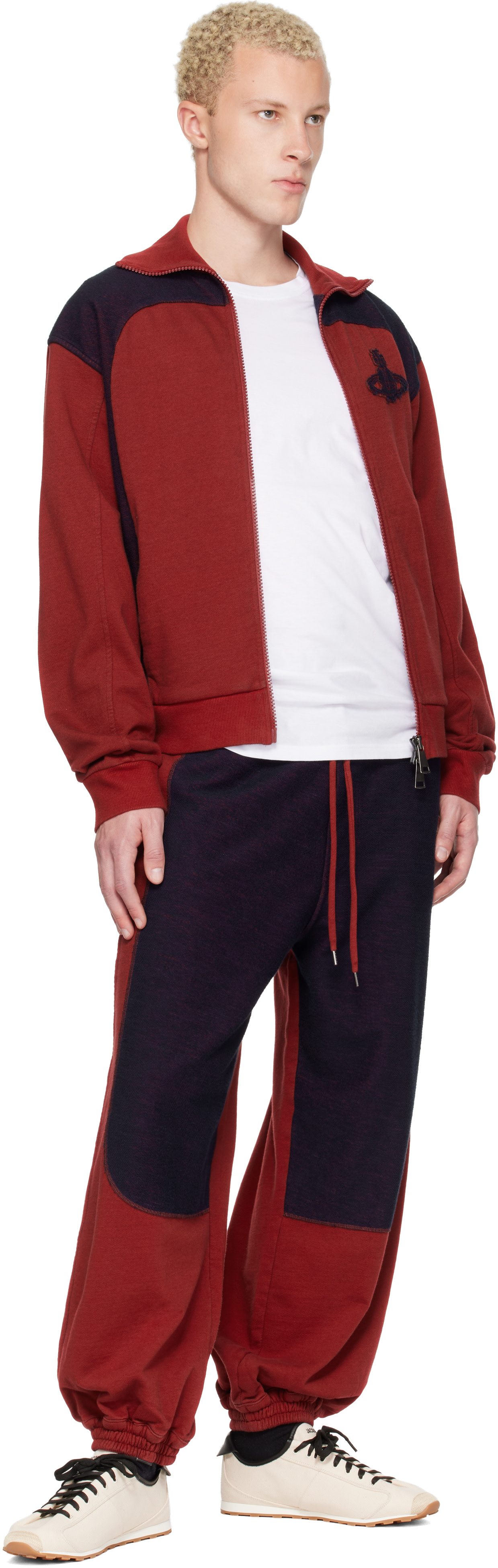 Vivienne Westwood: Red & Navy Alien Track Jacket | SSENSE