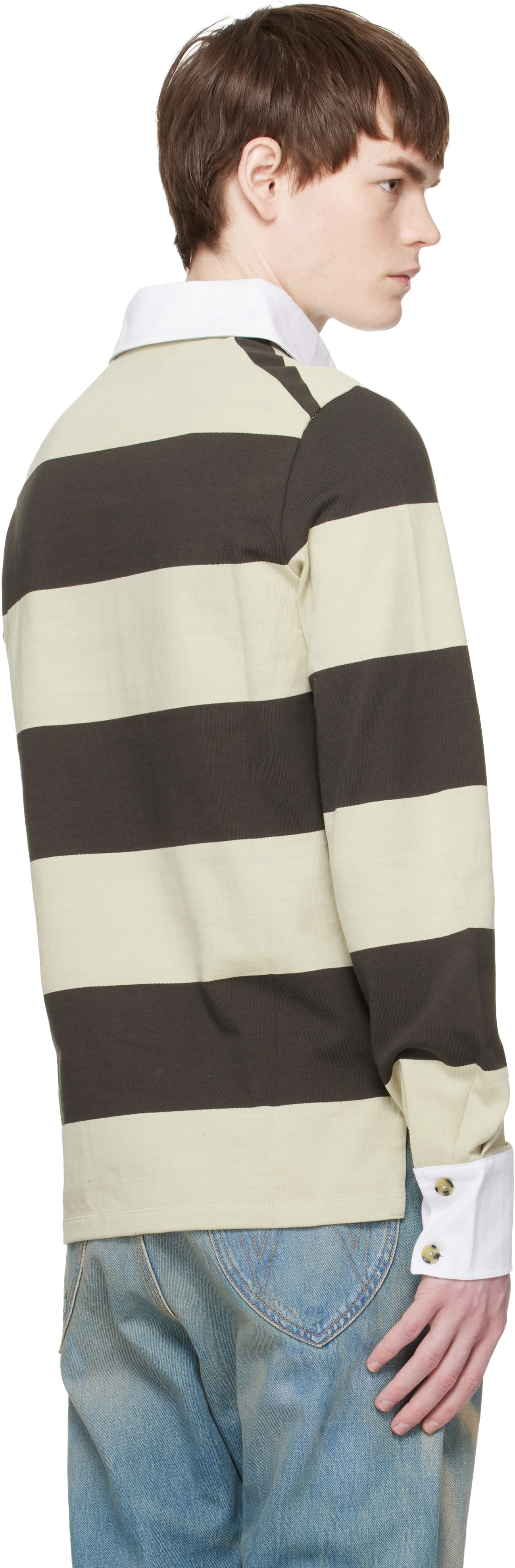 Vivienne Westwood: Brown & Beige Archive Rugby Polo | SSENSE