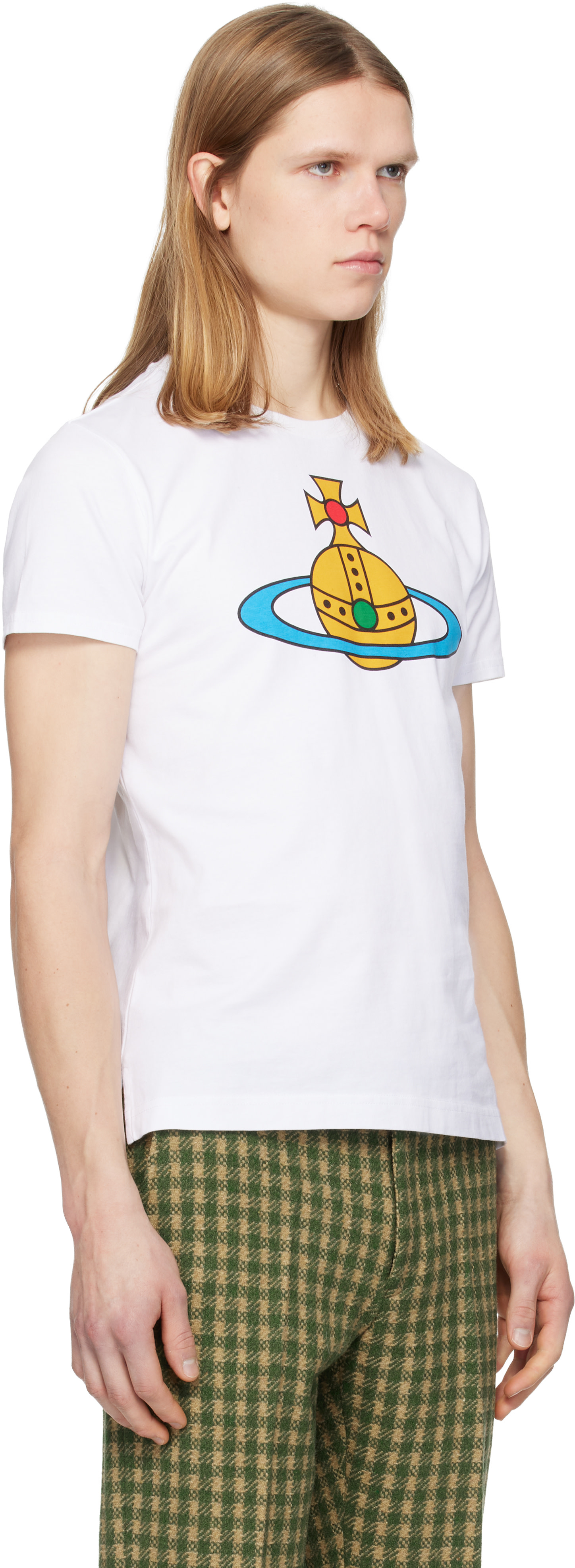 Vivienne Westwood: ホワイト Orb Peru オーバーサイズ Tシャツ