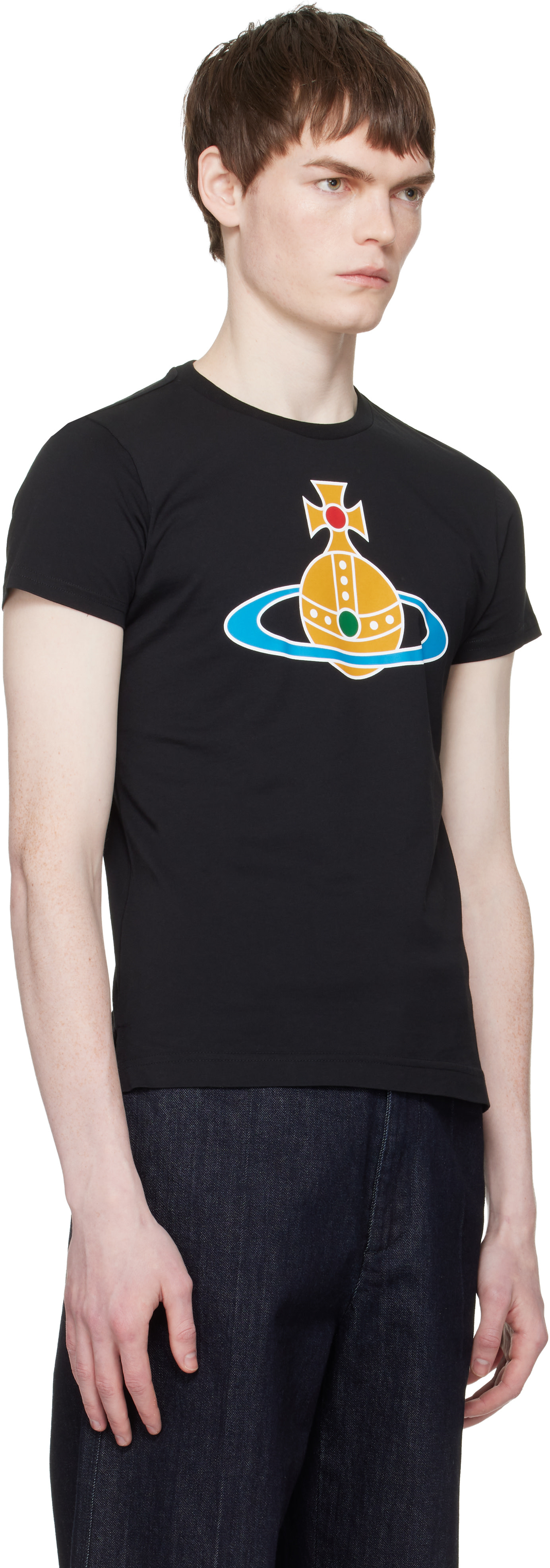 ☆Vivienne Westwood ☆激レア☆ブーシェTシャツ☆ Vivienne Westwood: Black Oversized Orb Peru T-shirt | SSENSE