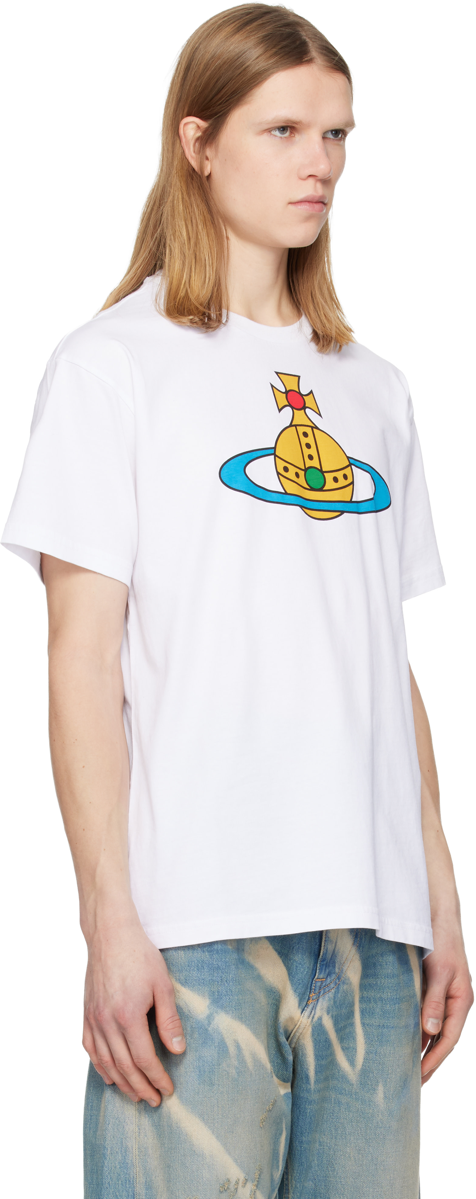 Vivienne Westwood: White Oversized Orb Classic T-shirt | SSENSE