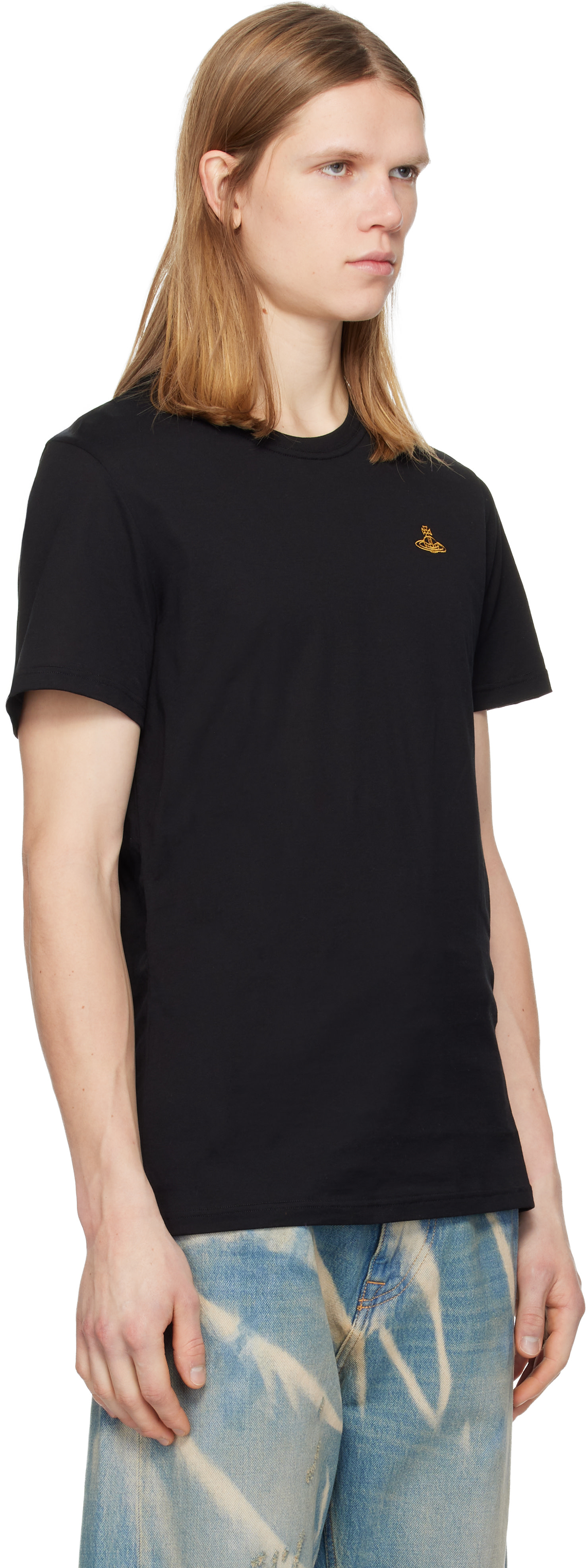 Vivienne Westwood - Black Embroidered Logo T-shirt