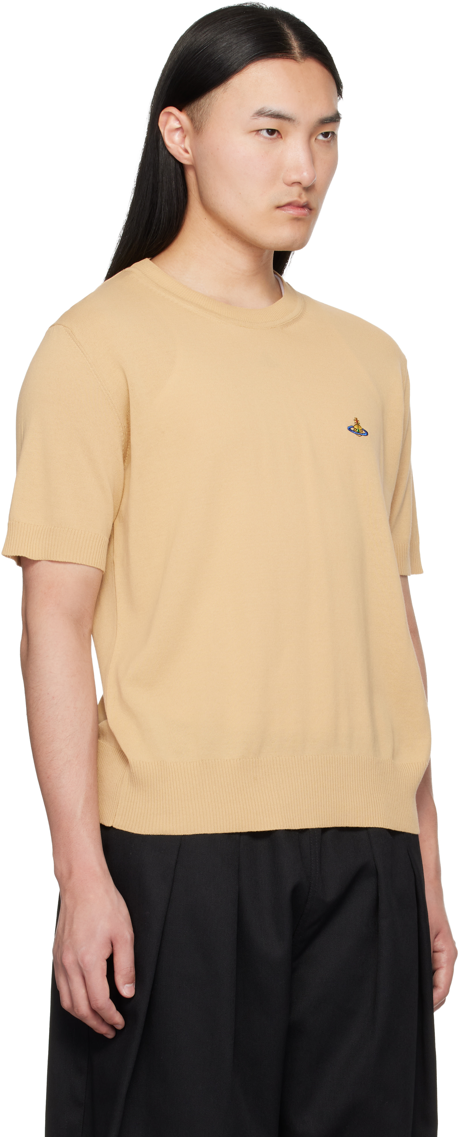 Vivienne Westwood ベージュ長袖Tシャツ Vivienne Westwood: ベージュ Alex Tシャツ | SSENSE 日本