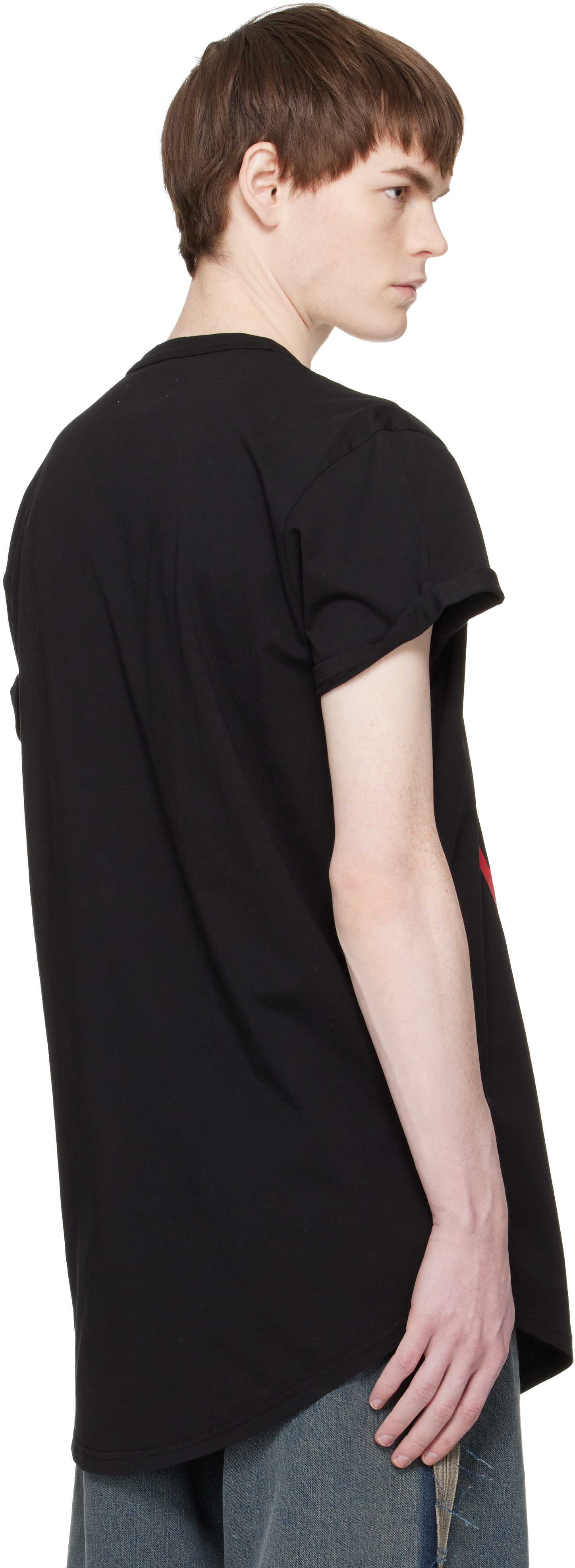 Vivienne Westwood: Black Swirl Longline T-shirt | SSENSE Norway Vivienne Westwood: Black Swirl Longline T-shirt | SSENSE Norway