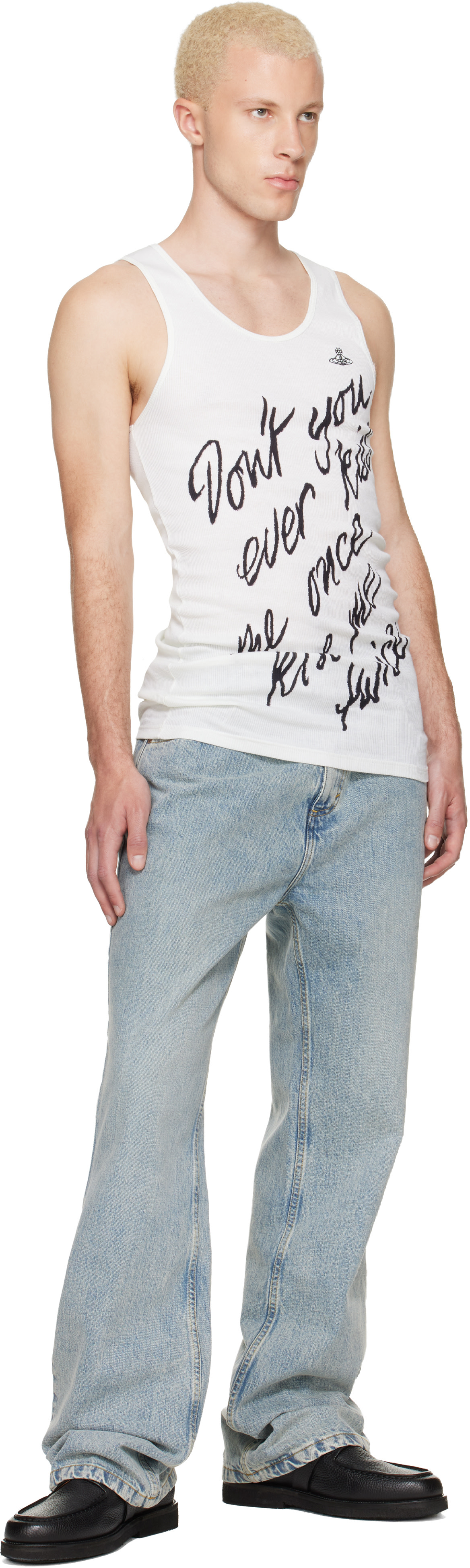 Vivienne Westwood: White 'Kiss Me Twice' Tank Top | SSENSE