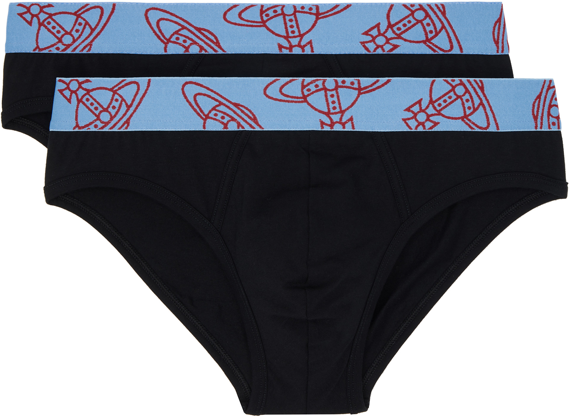 Vivienne Westwood: Two-Pack Black Slip Band Briefs | SSENSE