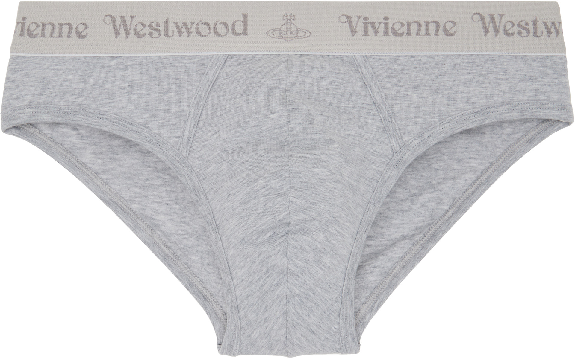 Vivienne Westwood: Two-Pack Gray Cotton Briefs | SSENSE