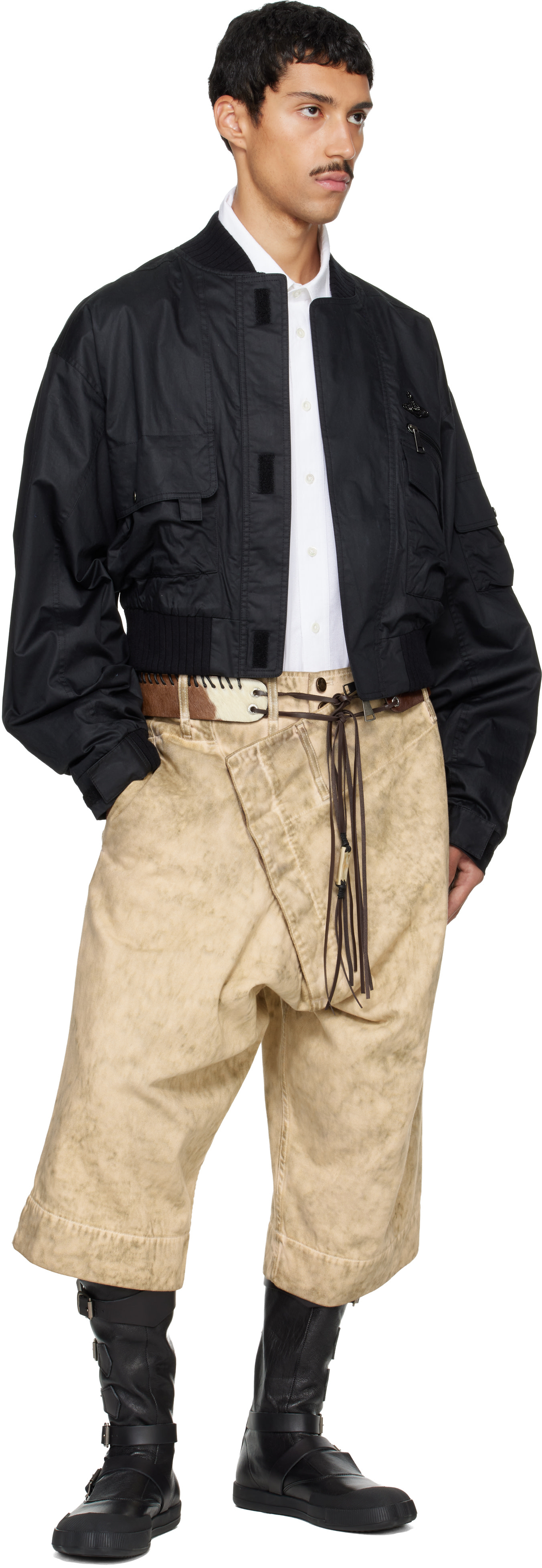 Vivienne Westwood: ブラック Animal Pirate ブーツ | SSENSE 日本