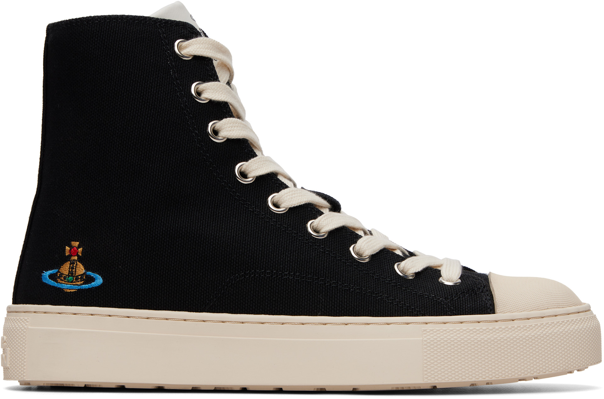 Vivienne Westwood ハイカットスニーカー　37 Vivienne Westwood: Black High Top Plimsoll Sneakers | SSENSE