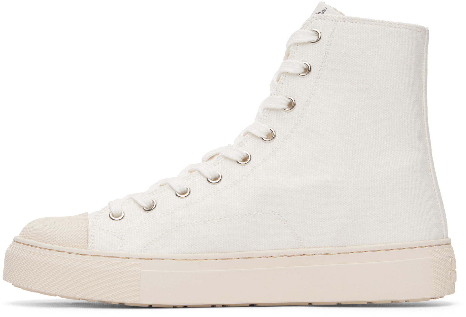 Vivienne Westwood ハイカットスニーカー Vivienne Westwood: ホワイト Plimsoll ハイカットスニーカー | SSENSE