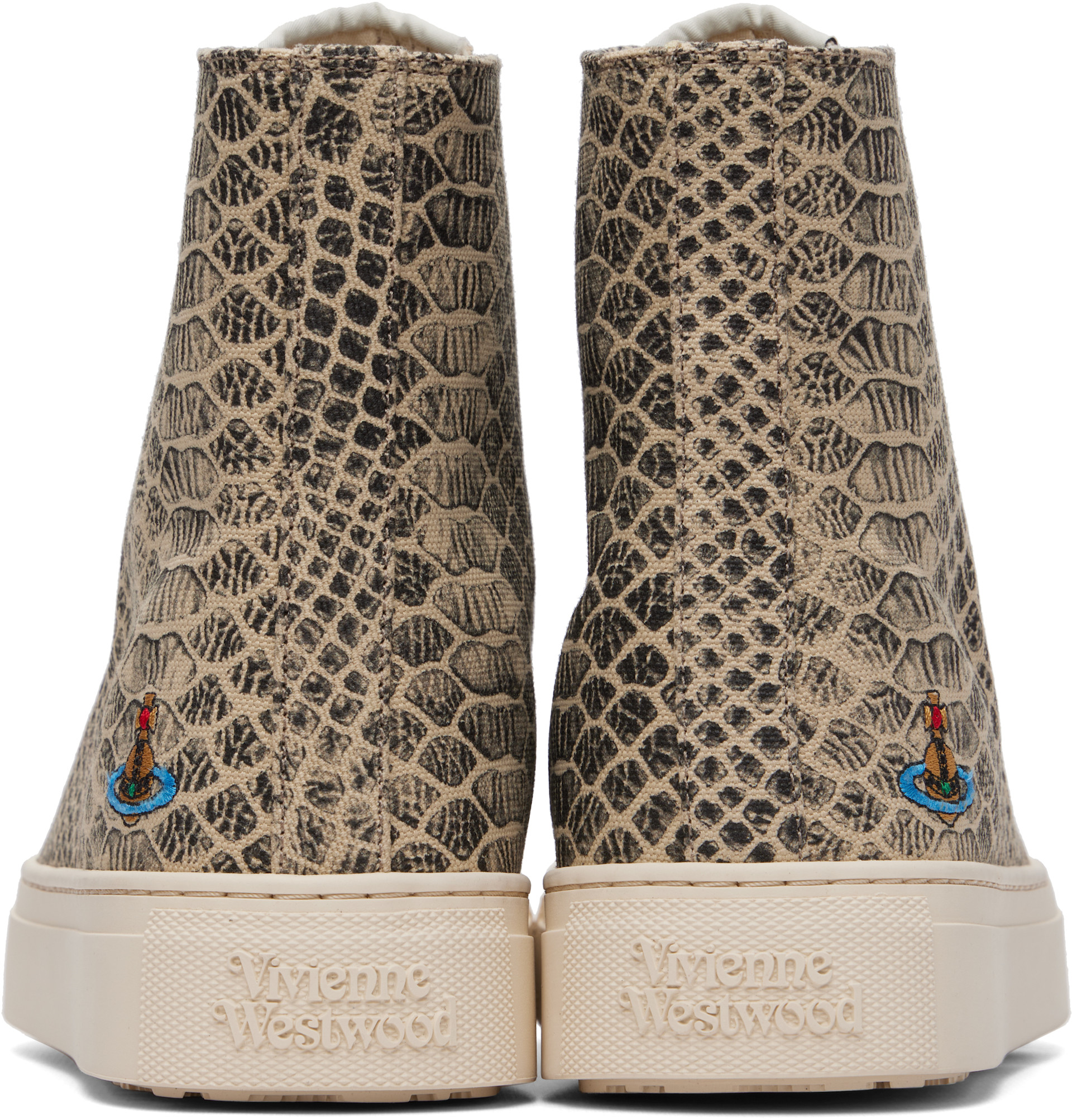 Vivienne Westwood: Beige High Top Plimsoll Sneakers | SSENSE