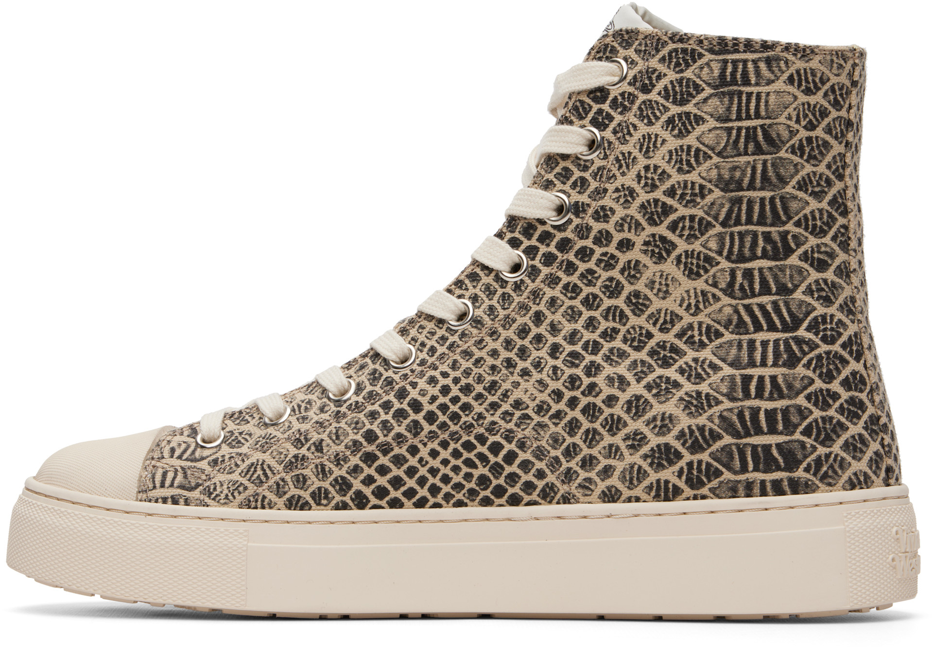 Vivienne Westwood: Beige High Top Plimsoll Sneakers | SSENSE