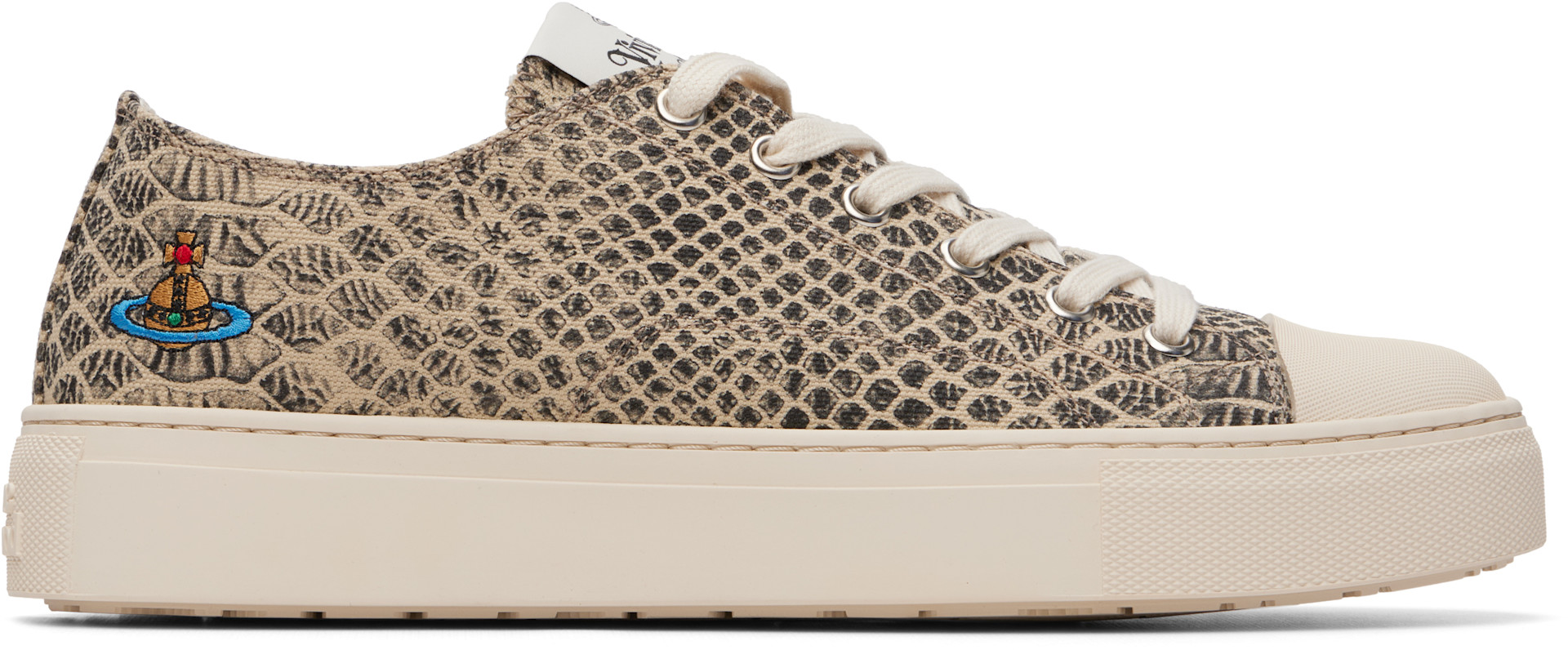Vivienne Westwood: Beige Low Top Plimsoll Sneakers | SSENSE
