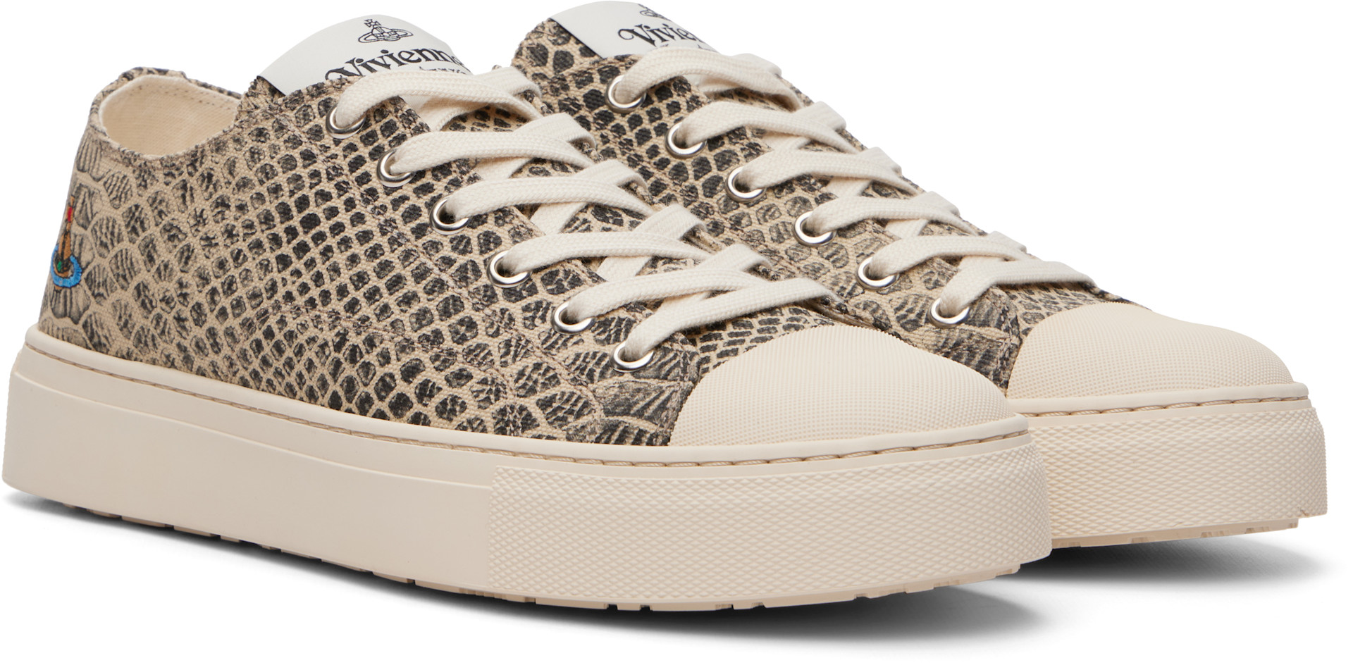 Vivienne Westwood: Beige Low Top Plimsoll Sneakers | SSENSE