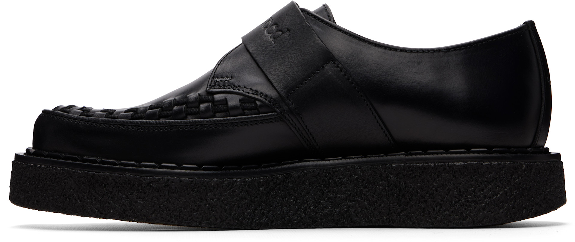 E COX モンクストラップシューズ Vivienne Westwood: ブラック George Coxエディション ポインテッド