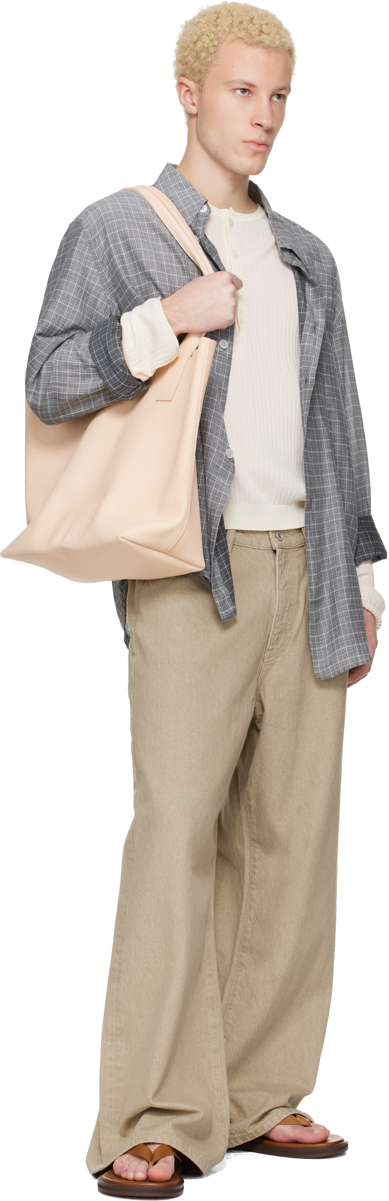 colbo - Cabas beige en cuir