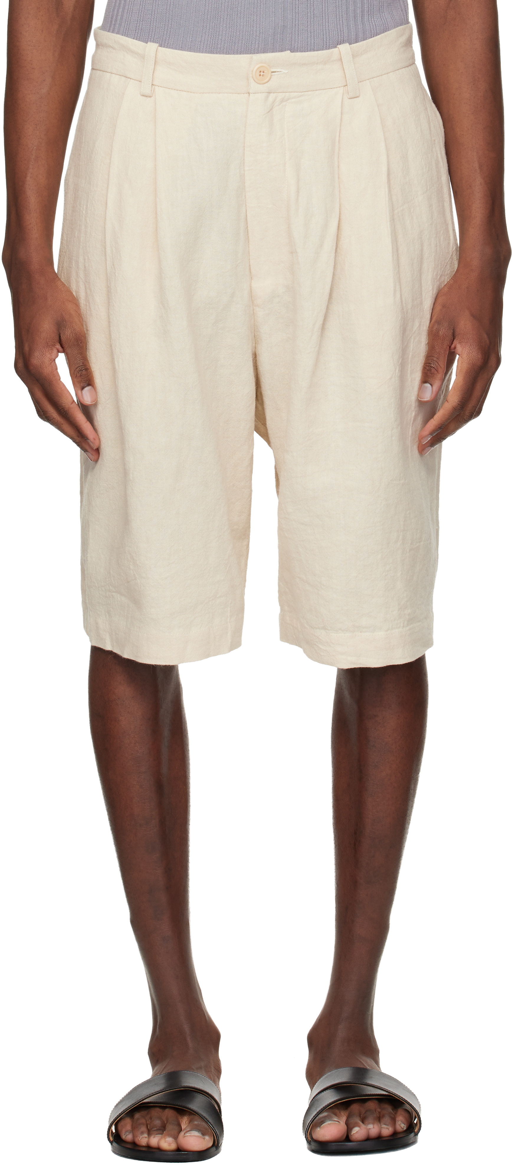 colbo - Short ample blanc cassé