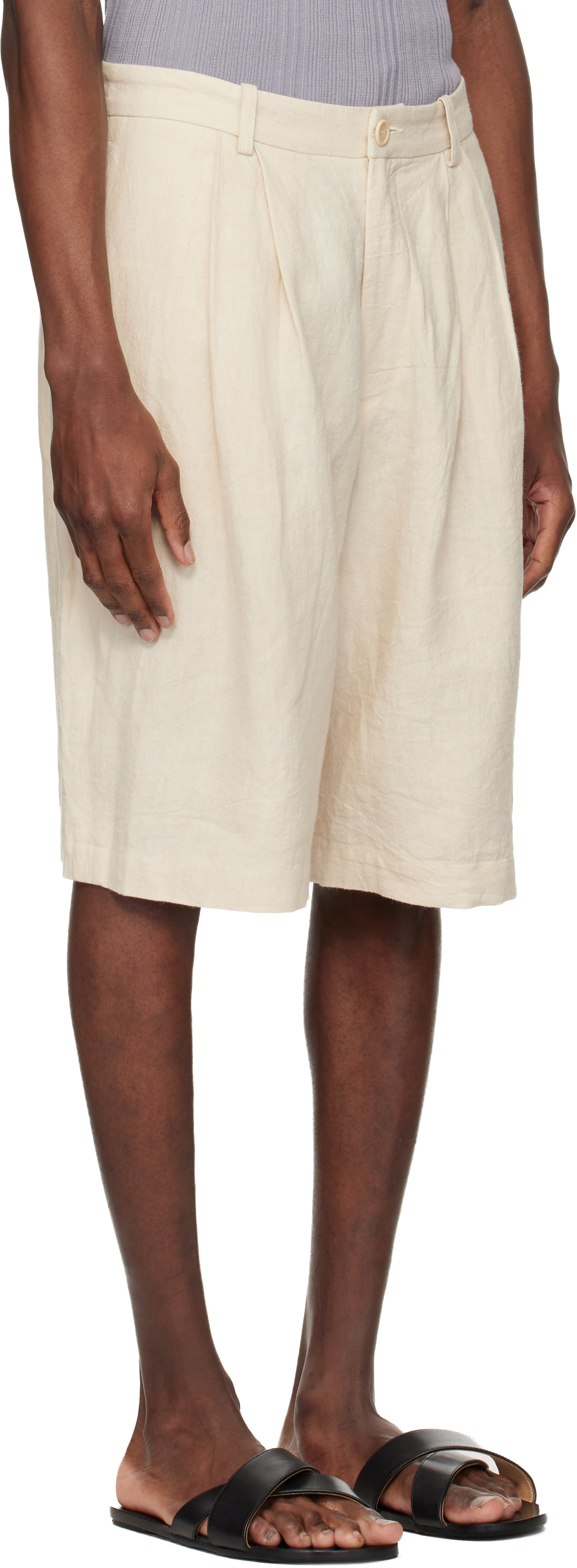 colbo - Short ample blanc cassé