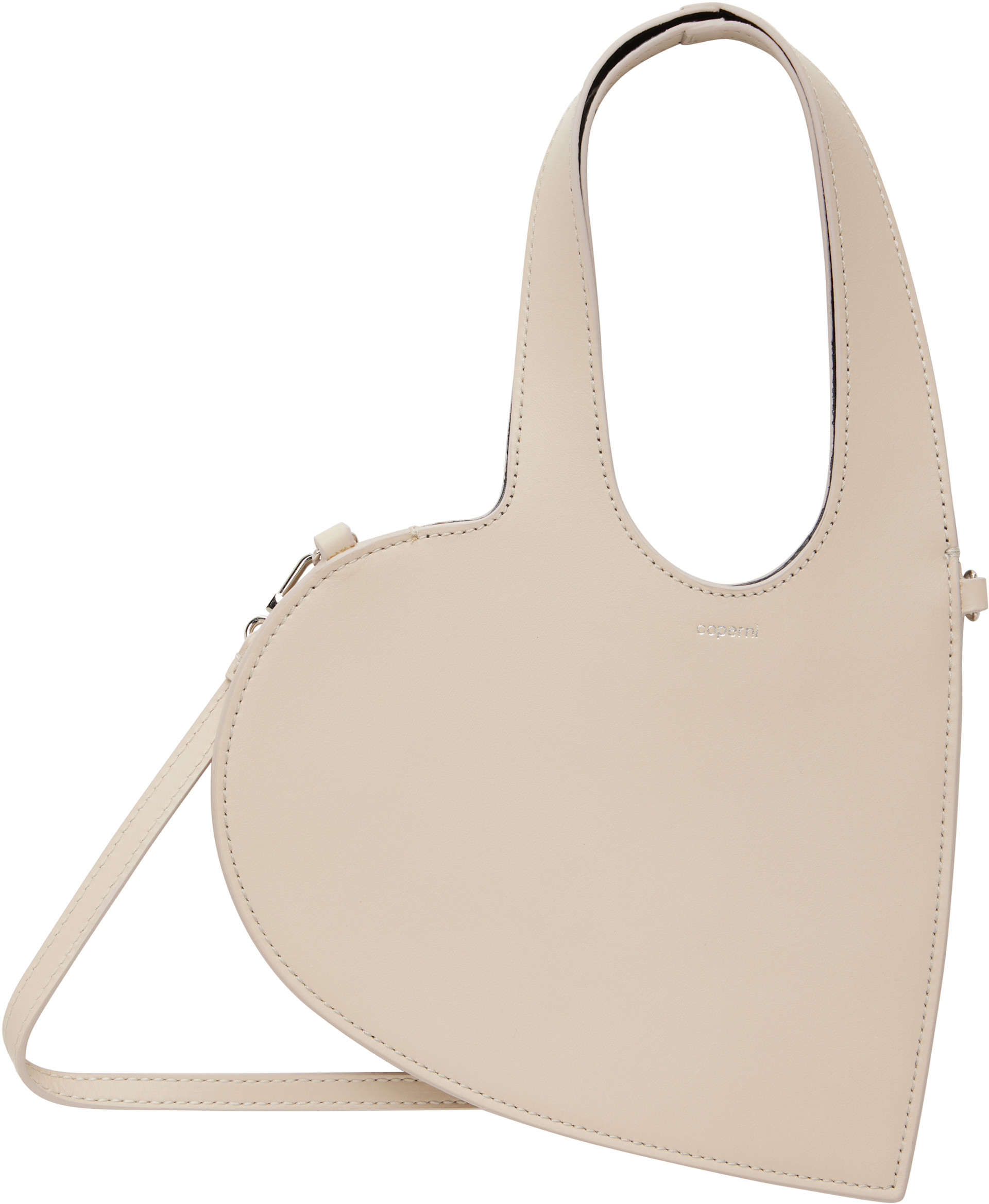 Coperni - Mini cabas en forme de cœur beige