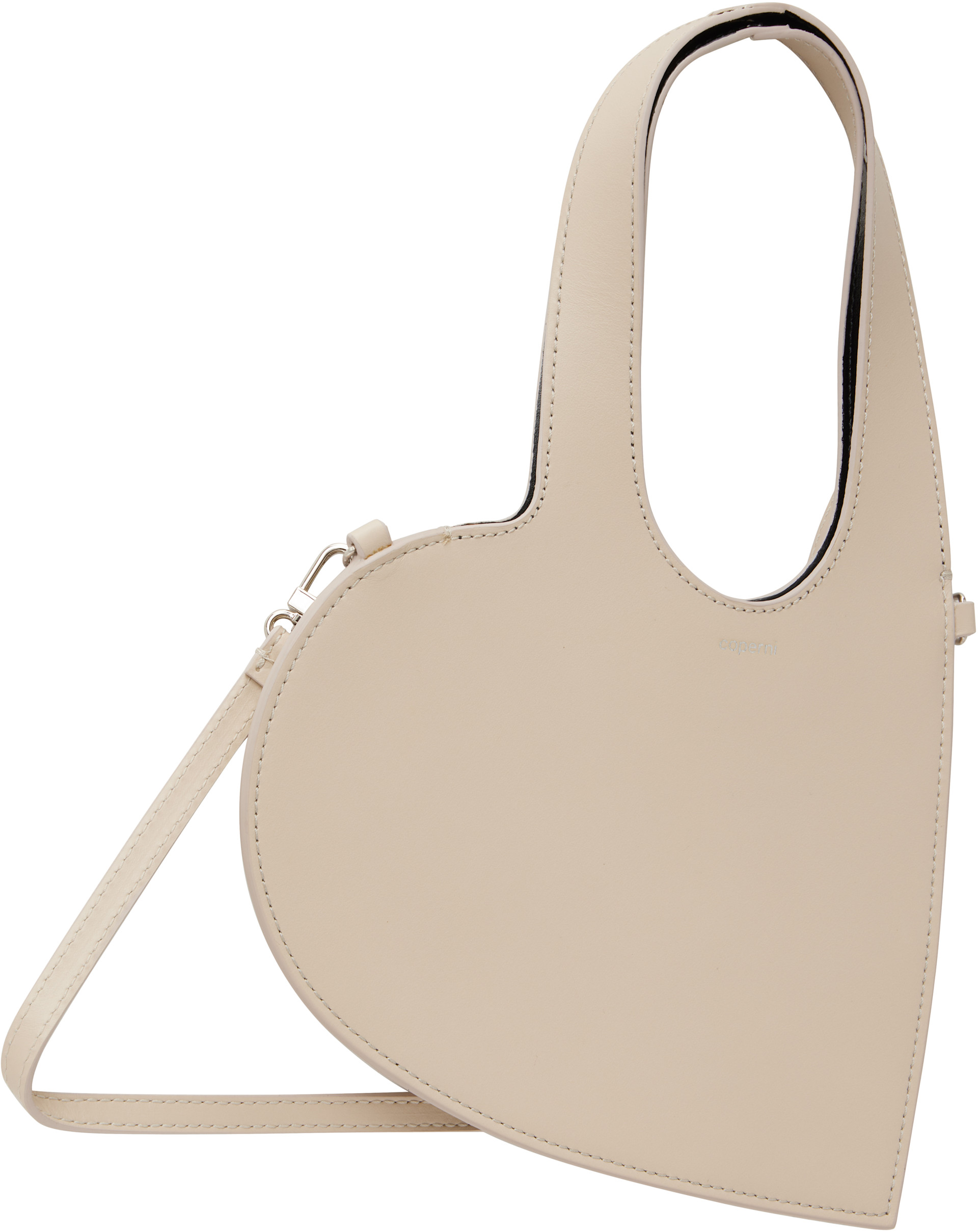 Coperni - Mini cabas en forme de cœur beige