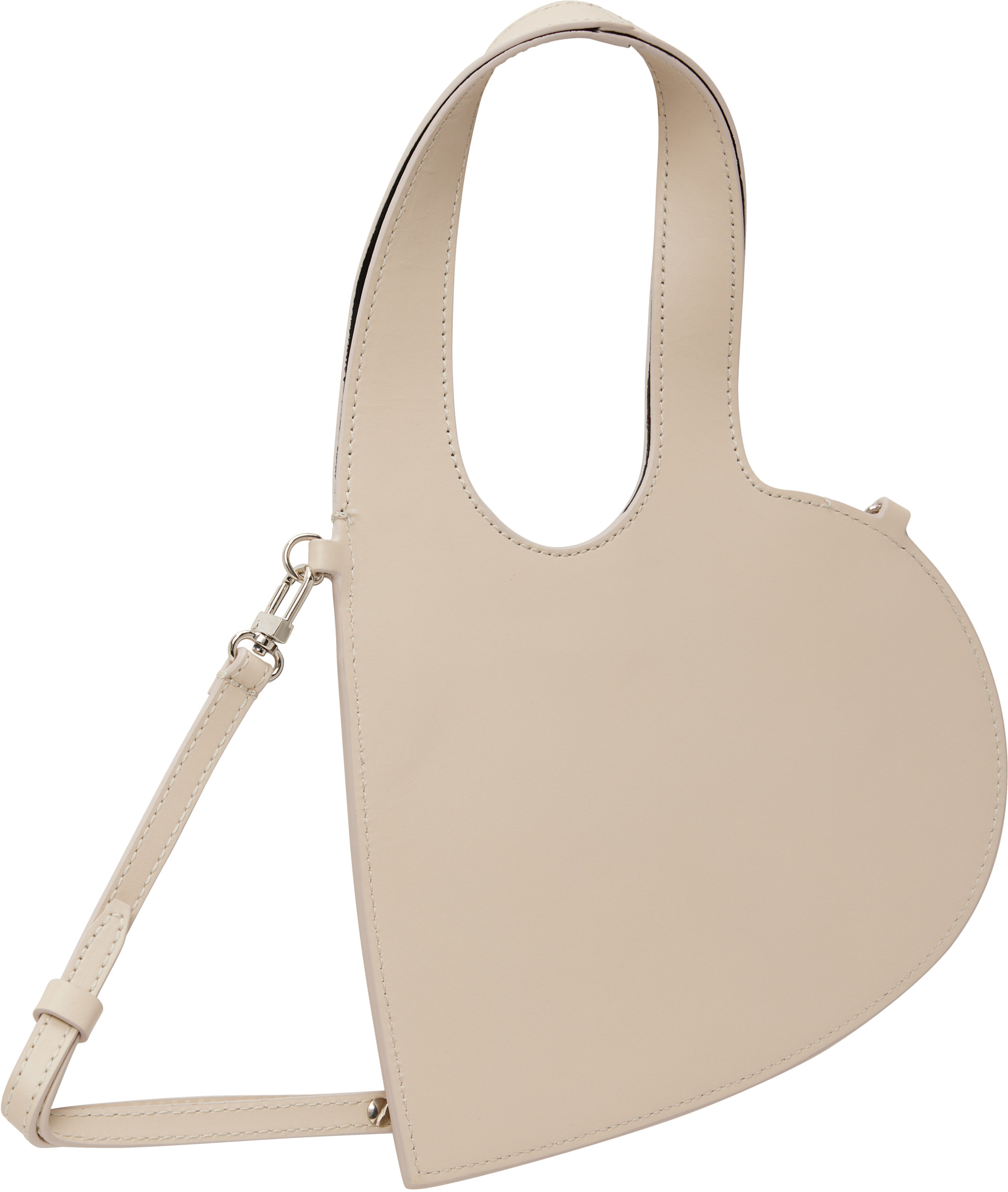 Coperni - Mini cabas en forme de cœur beige