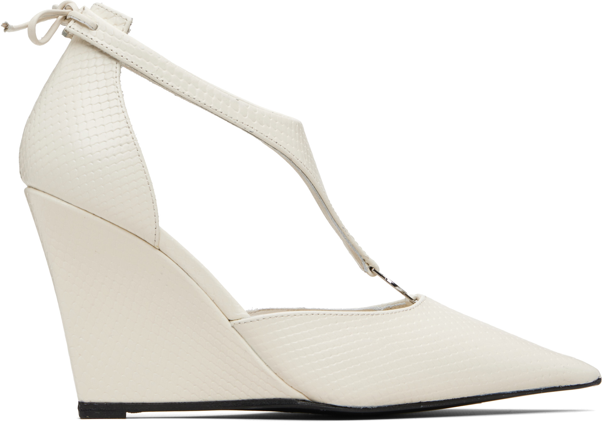 Coperni - White Wedge Stiletto Heels