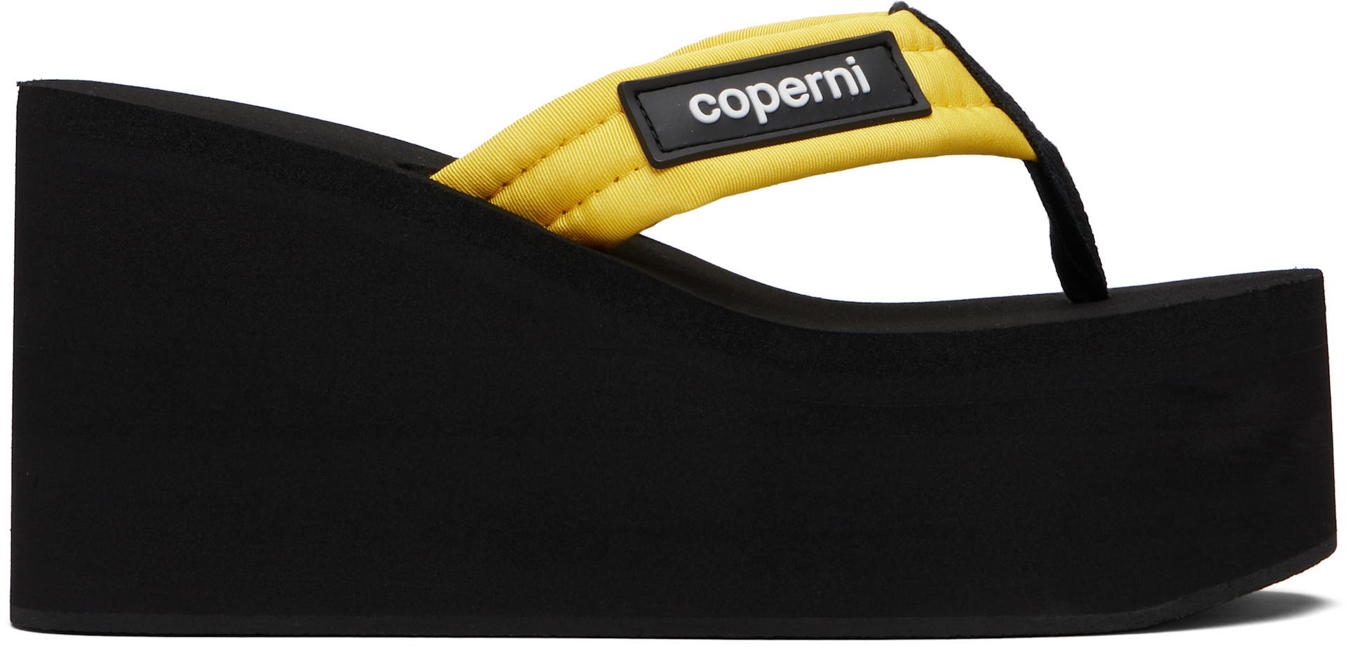 Coperni - Black & Yellow Wedge Heeled Sandals