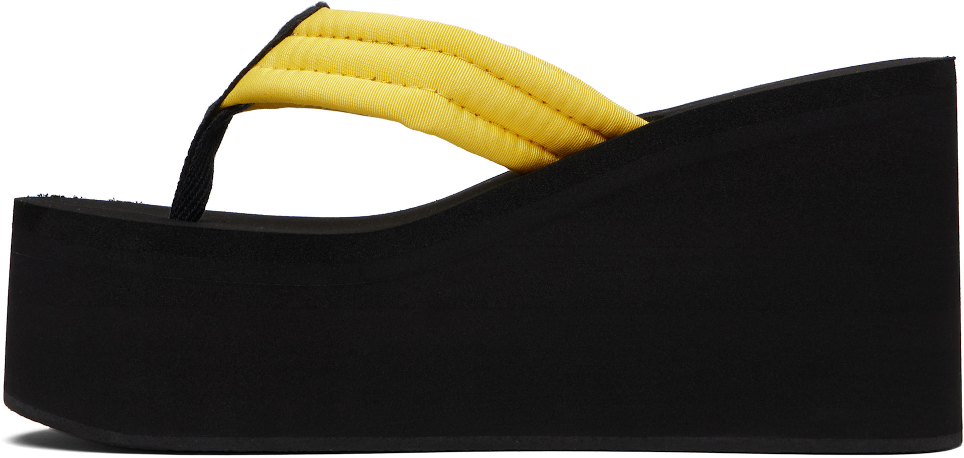 Coperni - Black & Yellow Wedge Heeled Sandals