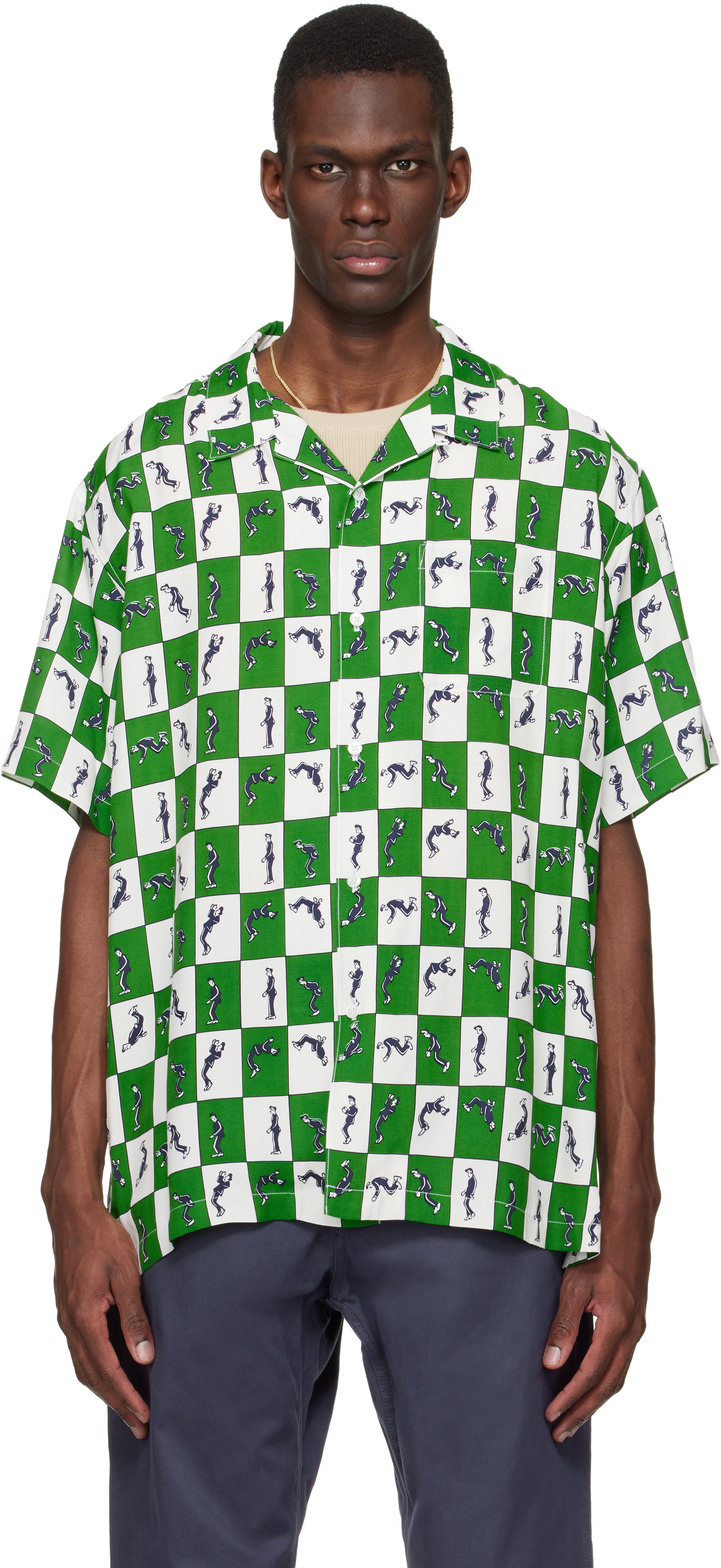 vowels - Chemise Elvis verte