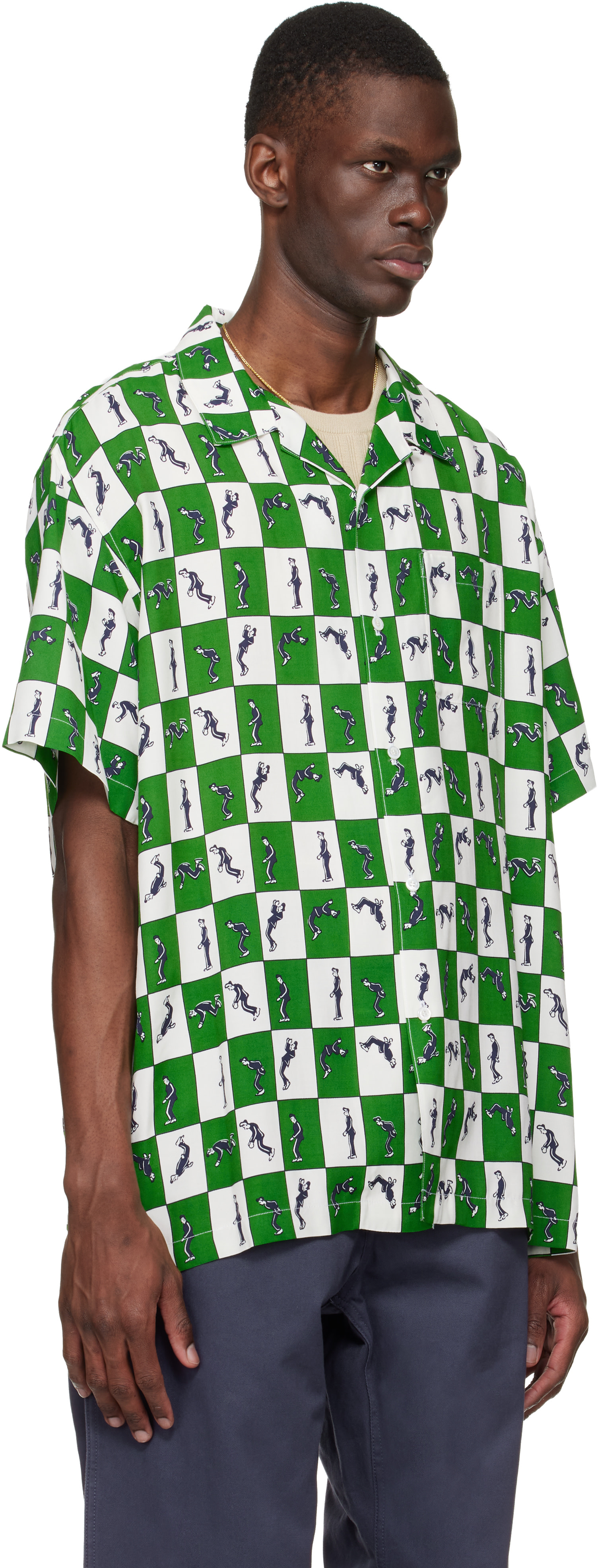 vowels - Chemise Elvis verte
