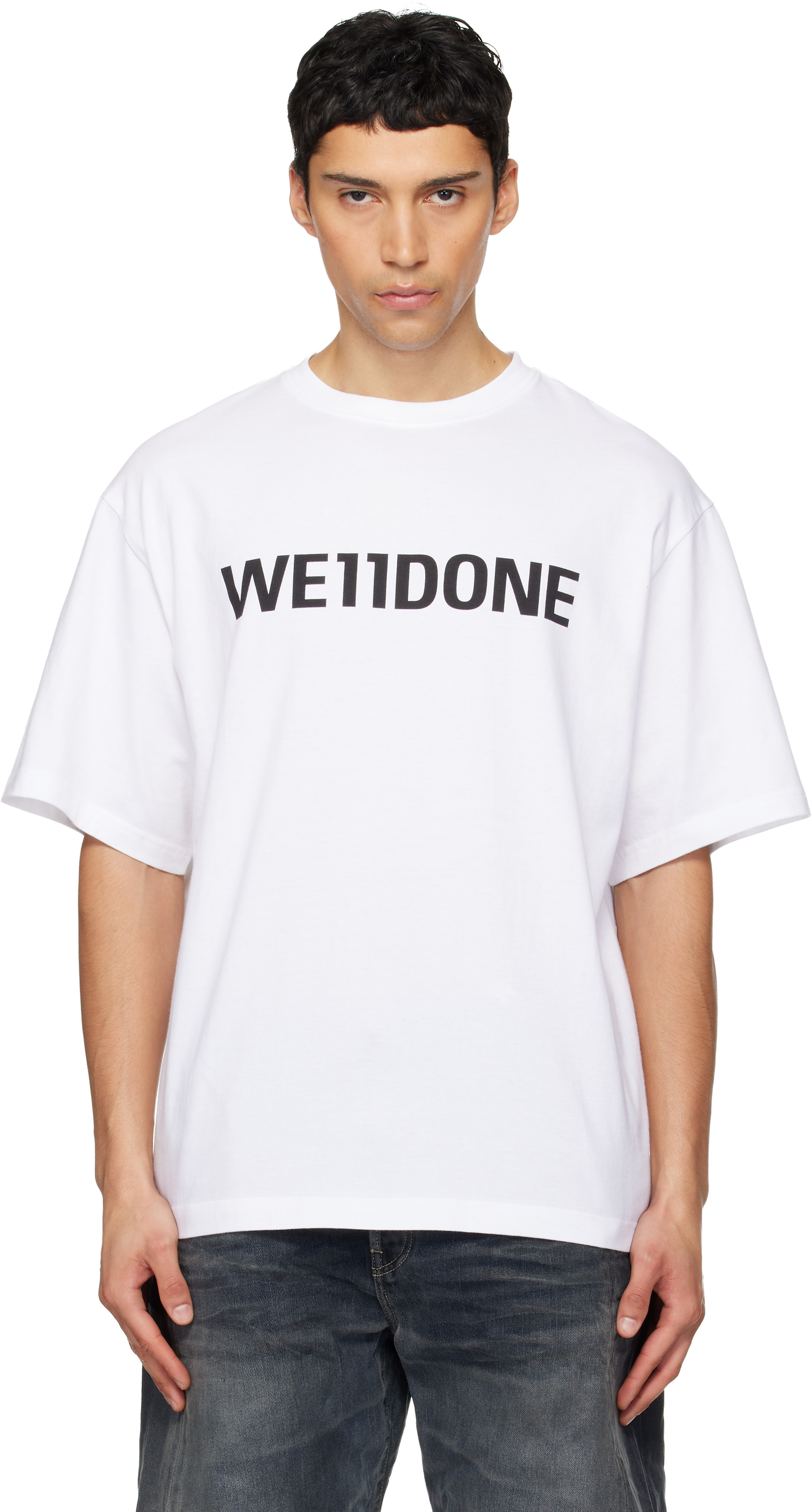 We11done - 화이트 웰던 티셔츠