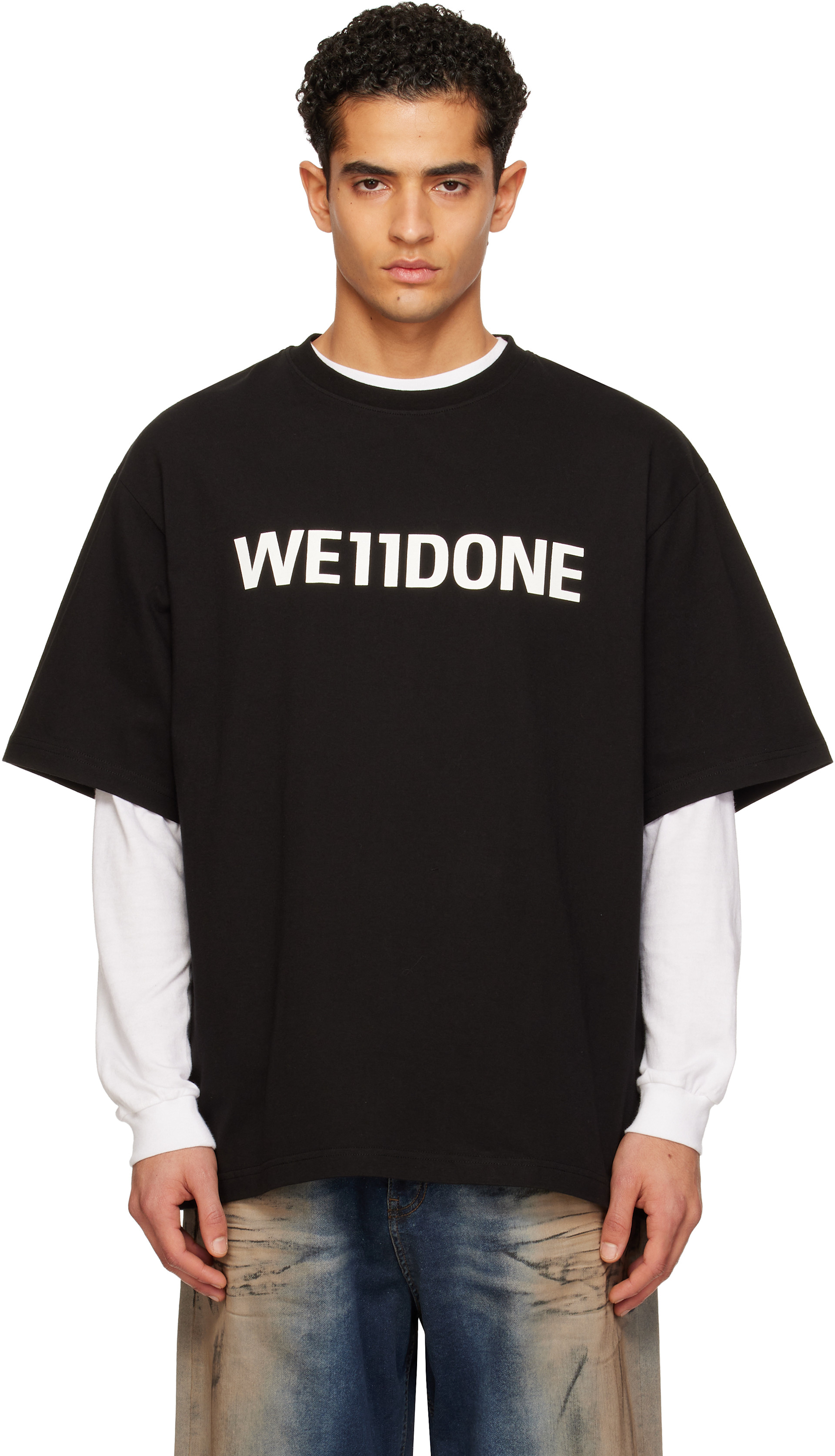 We11done - 블랙 웰던 티셔츠