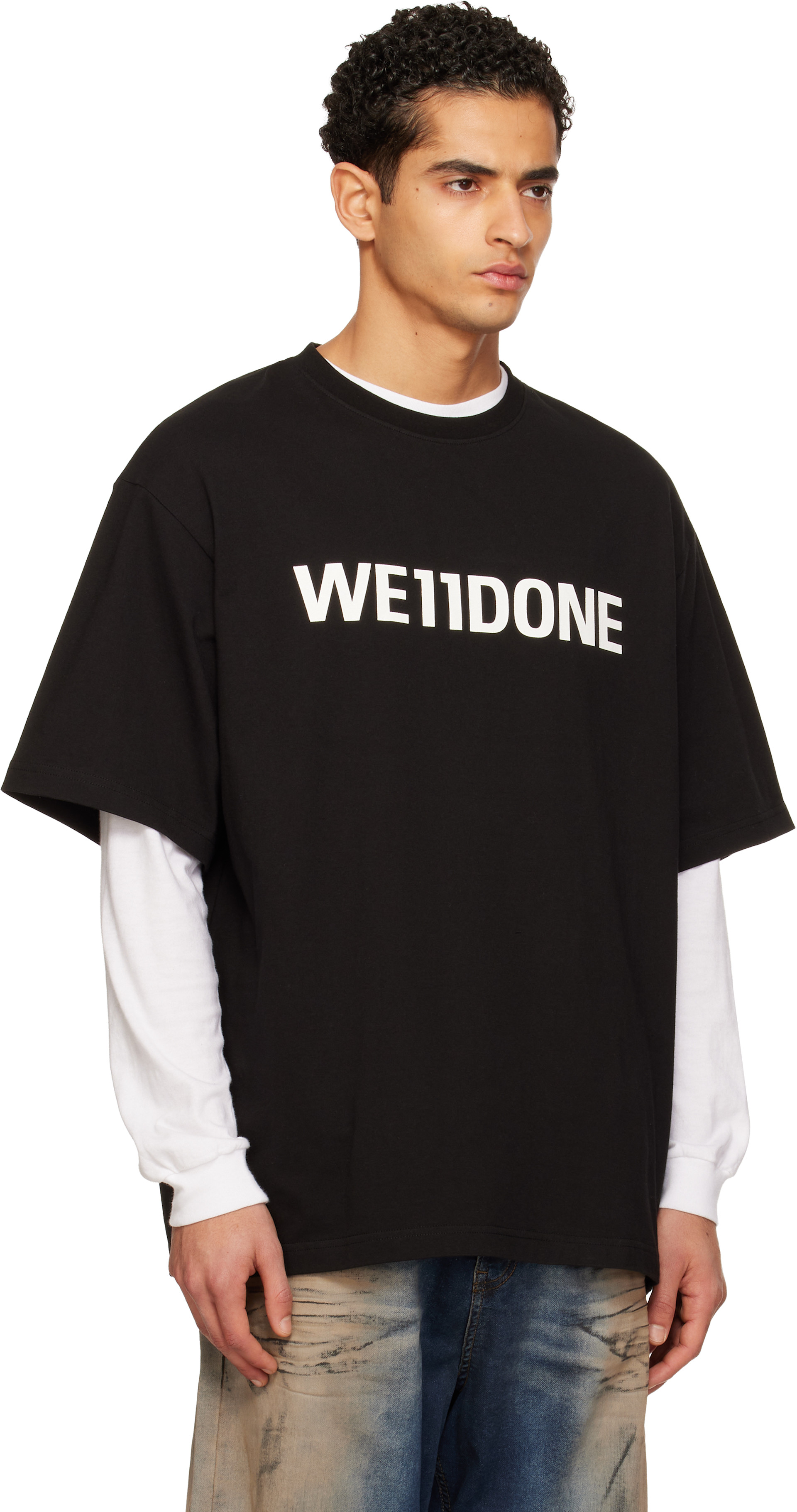 We11done - 블랙 웰던 티셔츠