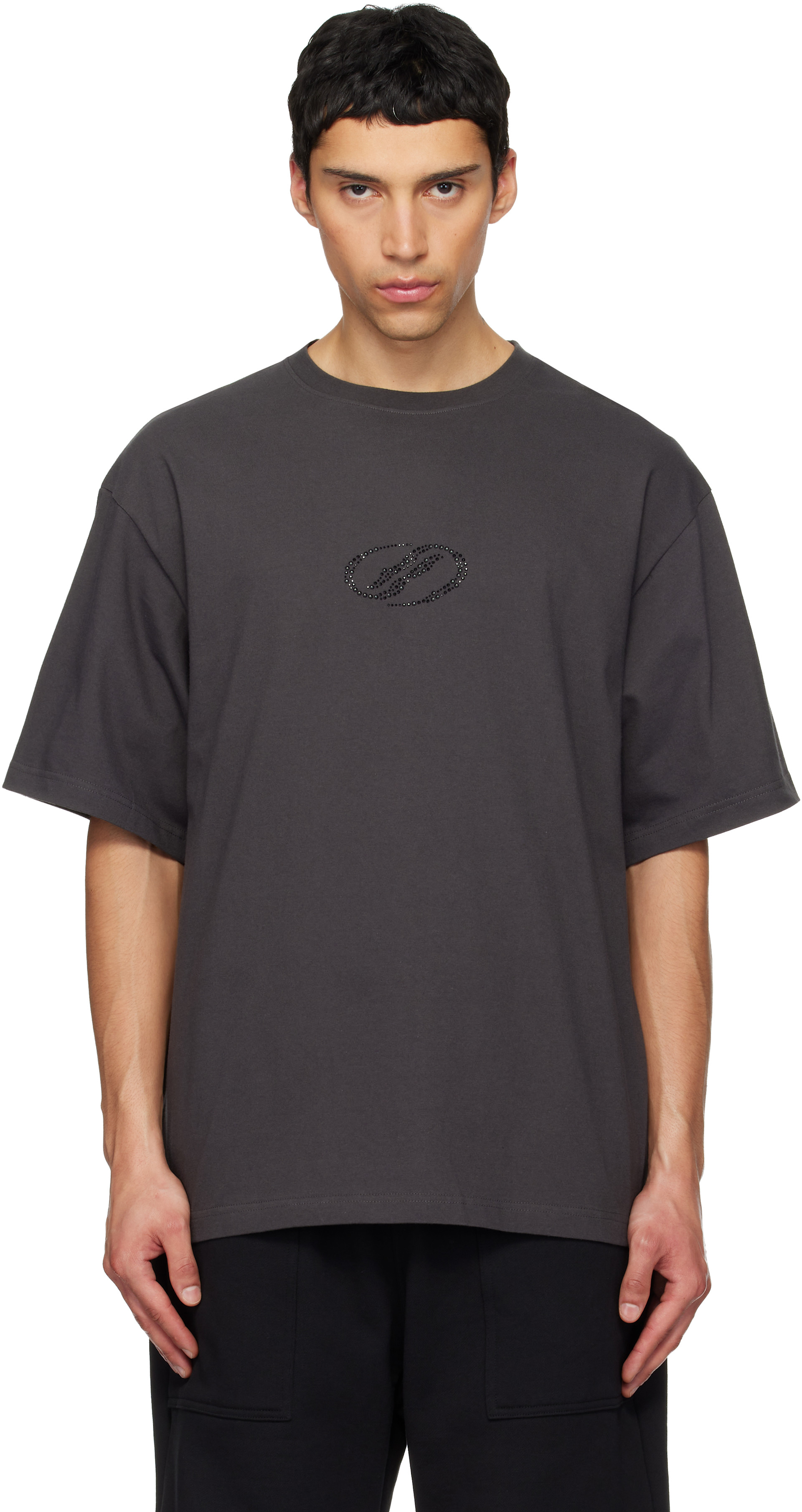 We11done - グレー 'WE11DONE' Tシャツ