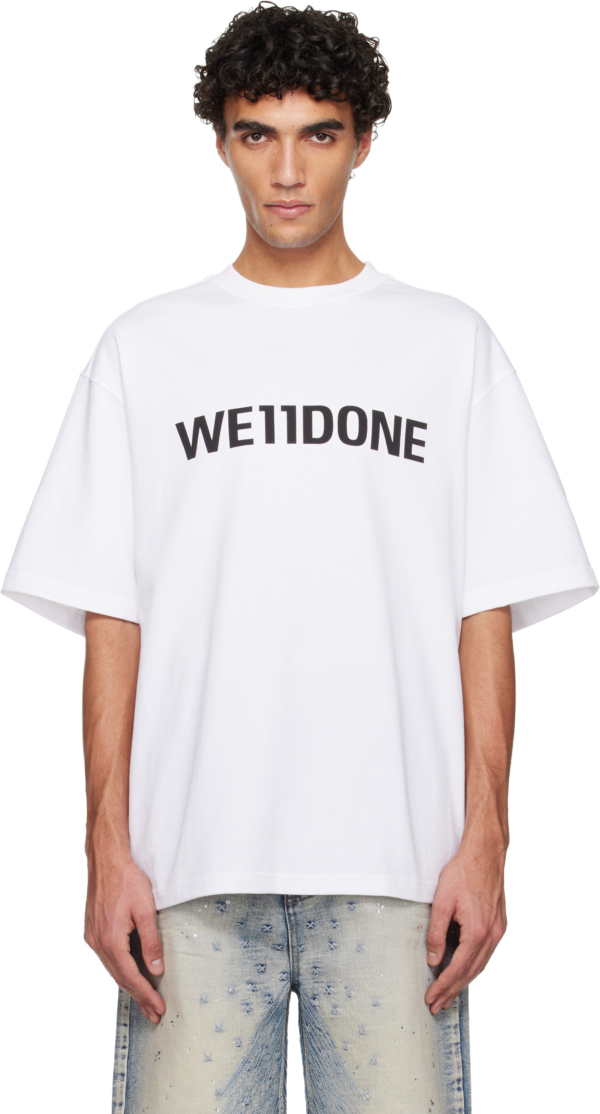 We11done - T-shirt blanc à logo