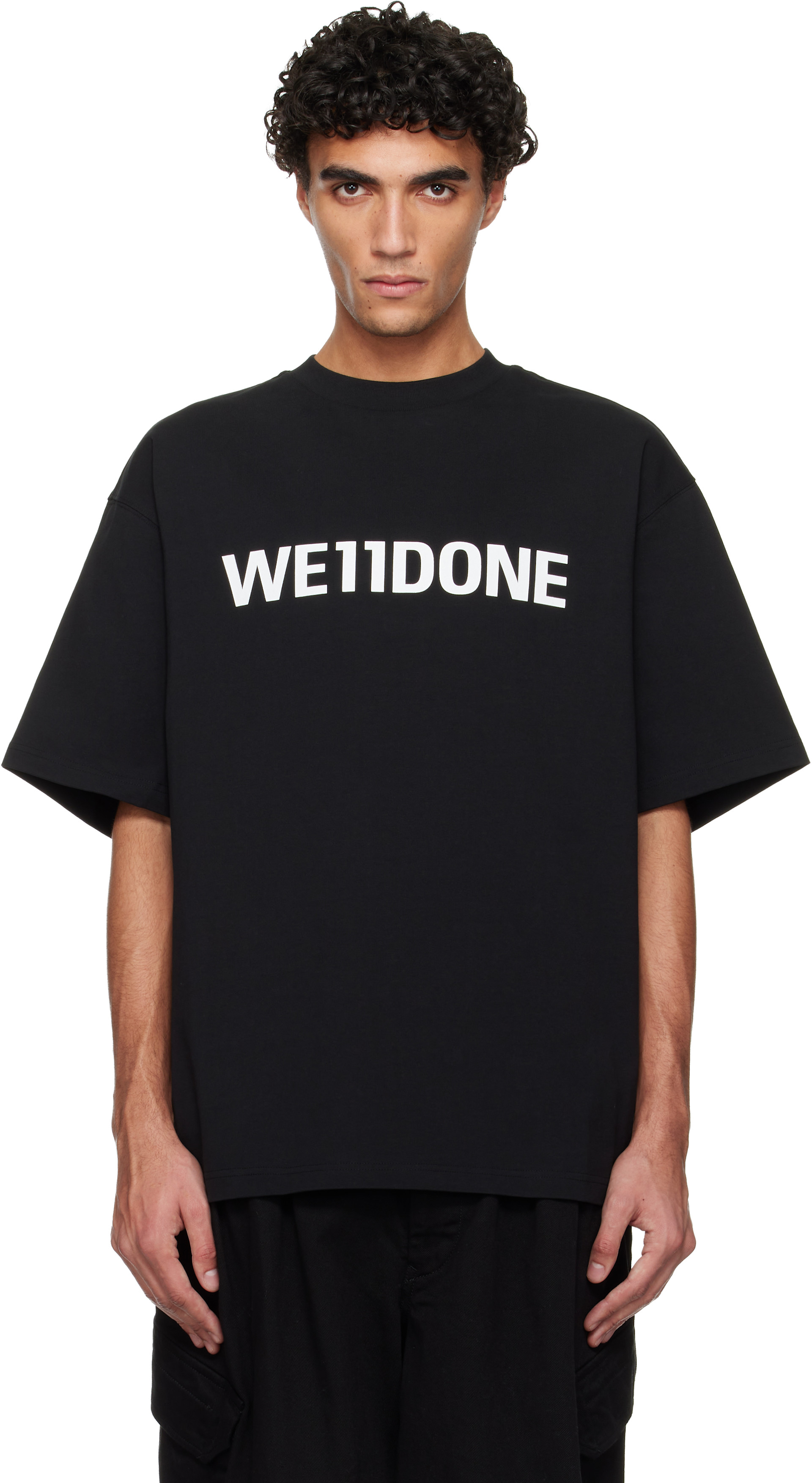 We11done - Black Large Basic Logo T-shirt